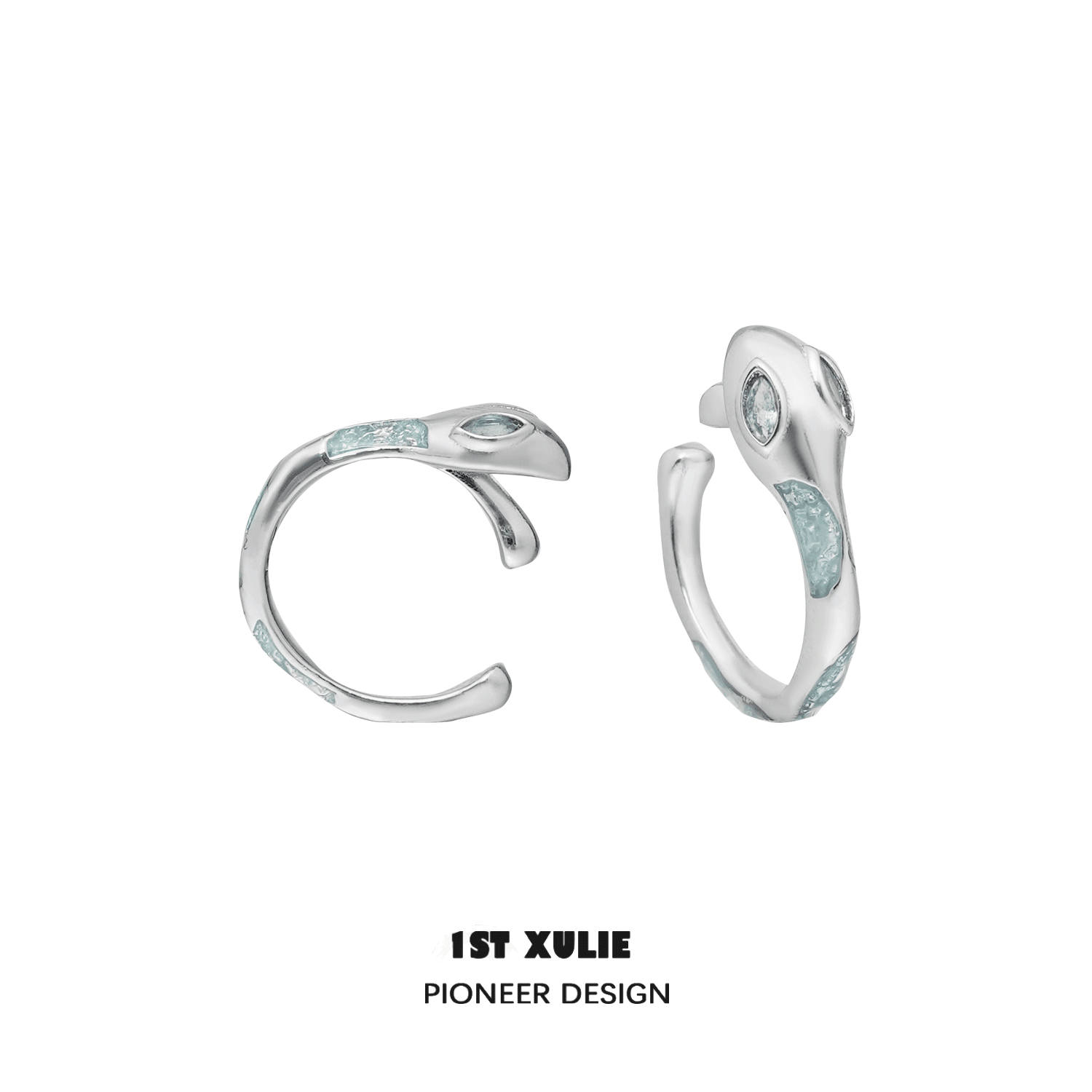 Frozen Serpent Girl S925 Sterling Silver Snake Earrings - Hypoallergenic Ear Clips for Women | Perfect for Gothic Fashion, Halloween Costumes & Alternative Jewelry Lovers