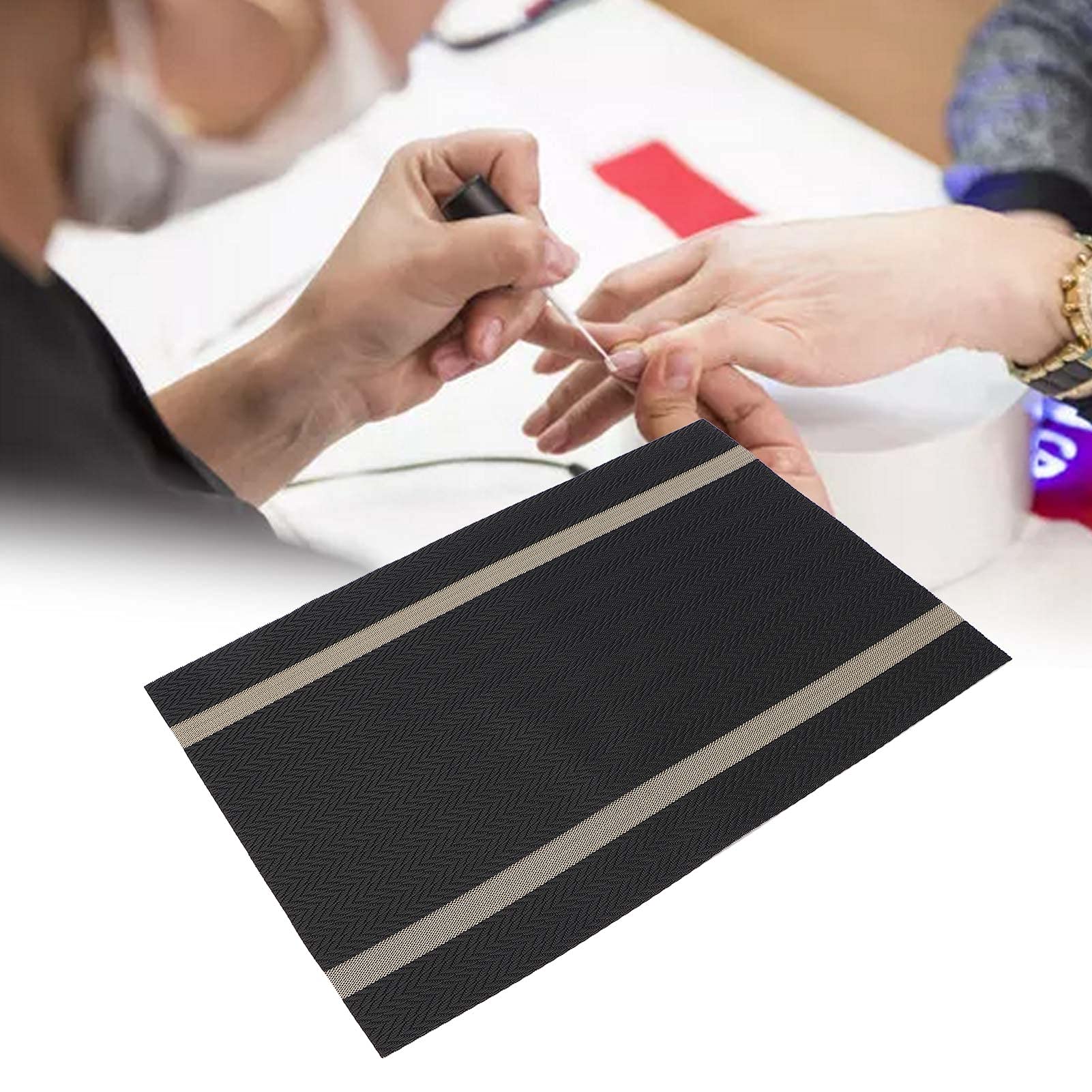 Professional Nail Hand Rest Pad - Durable & Stylish Nail Art Mat for Beauty Salons, Home Use & Beginners | Perfect for Nail Training, Manicures & Display | Simple Black Design | Ideal for Salon Professionals & DIY Nail Artists