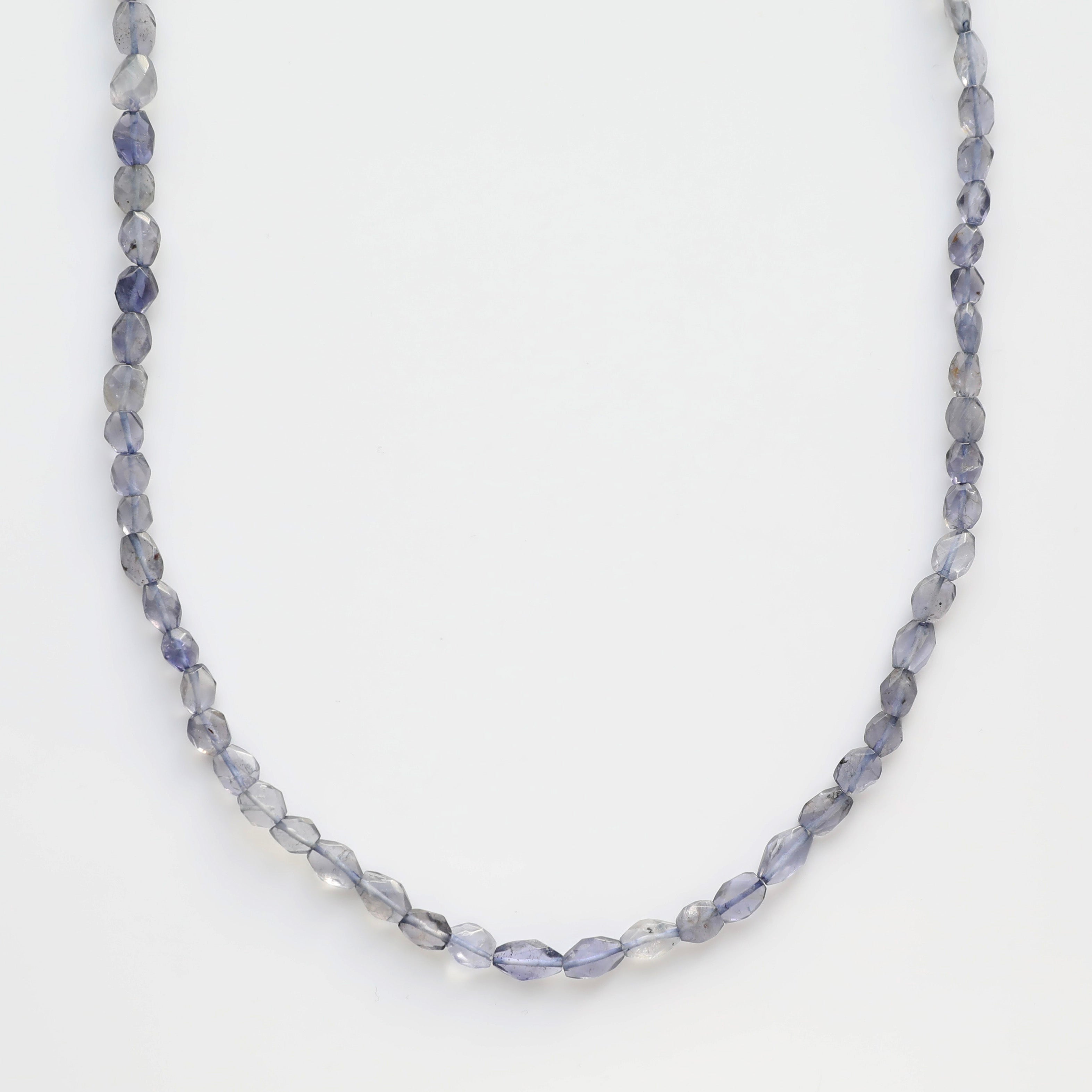Iolite Beaded Necklace for Women - Elegant Purple Gemstone Jewelry for Casual & Formal Occasions