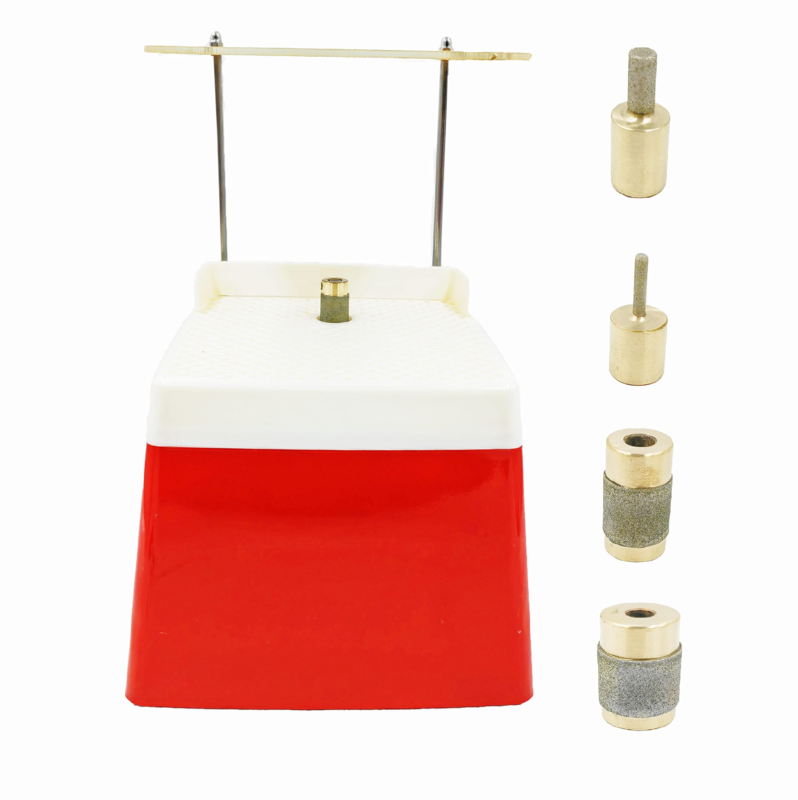 Portable 110V 65W Stained Glass Grinder Machine with 5 Diamond Grinder Bits - Professional Glass Art Tool for DIY Stained Glass Making, Mosaics & Ceramics - Perfect for Home Studios & Craft Workshops
