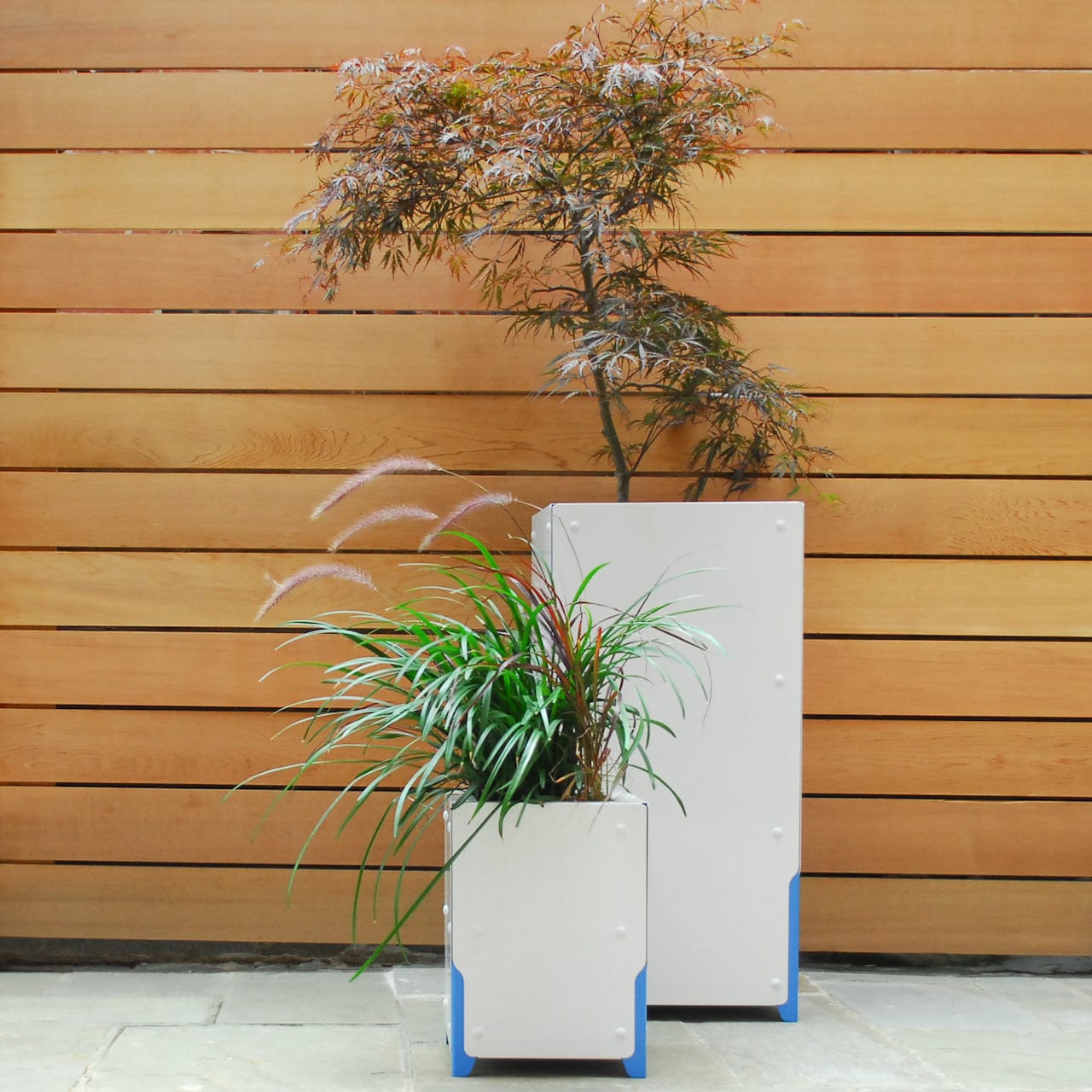 BOLTON Tall Planters Set of 4 - Large Indoor Outdoor Flower Pots for Home Garden Decor, Patio, Balcony & Office Plants
