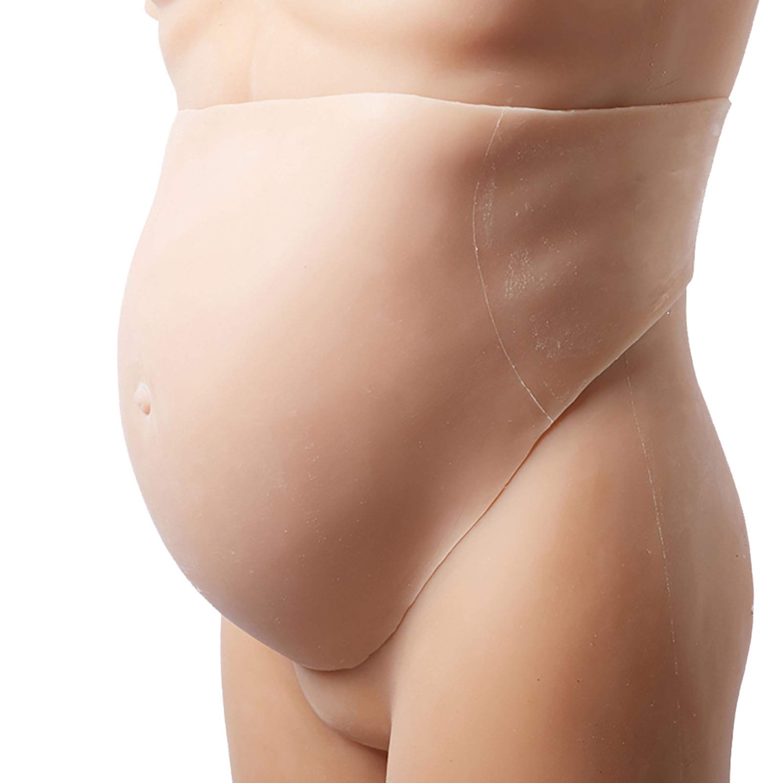 Realistic Fake Pregnancy Belly Bump - Comfortable Stretchable Maternity Costume for Film, Cosplay & Role-Playing - Soft Twins 5 - Perfect for Halloween, Theater Productions, Prank Gags and Pregnancy Announcement Photos