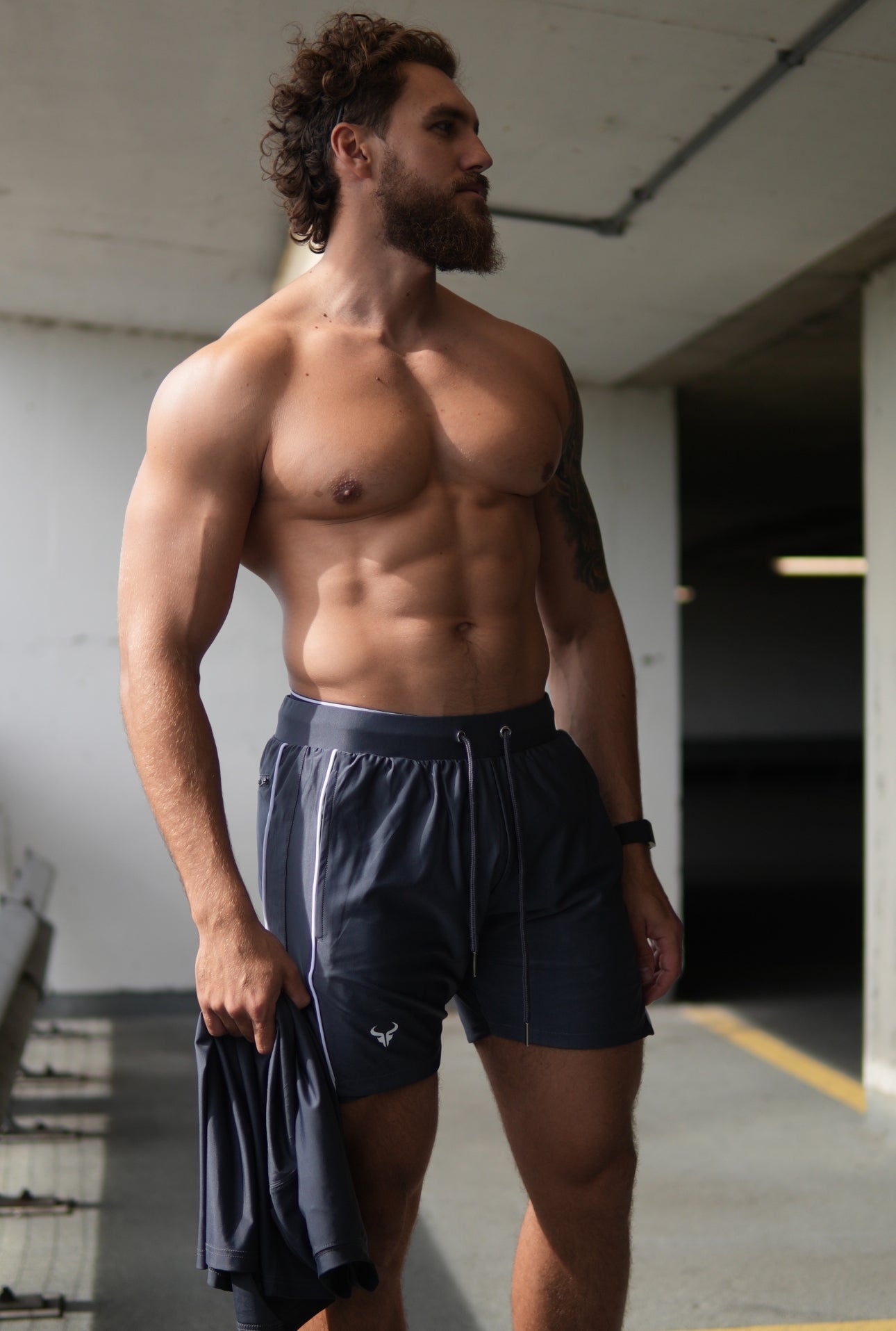 Cerus Grey Flex 2-in-1 Running Shorts with Built-in Liner - Men's Athletic Workout & Gym Shorts for Comfortable Training, Jogging, and Outdoor Activities