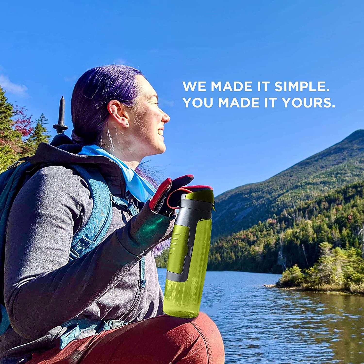750ml/25oz Reusable Water Bottle with Hidden Storage Compartment - Leakproof Sports Water Bottle for Outdoor Activities, Gym & Travel - Perfect for Hiding Keys, Cash & Valuables While Hiking, Camping or Running
