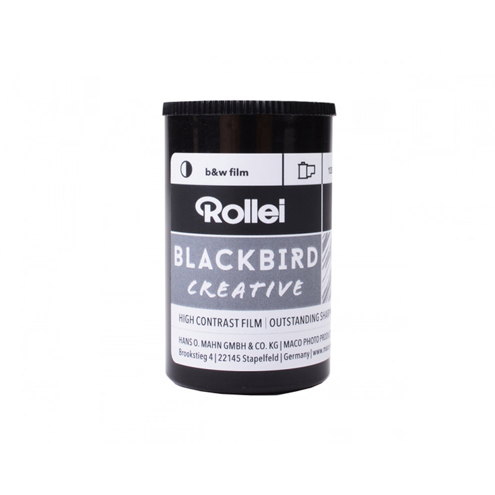 Rollei Blackbird 100 ISO Black & White 35mm Film Roll (36 Exposures) - Perfect for Street Photography, Vintage Cameras & Film Enthusiasts