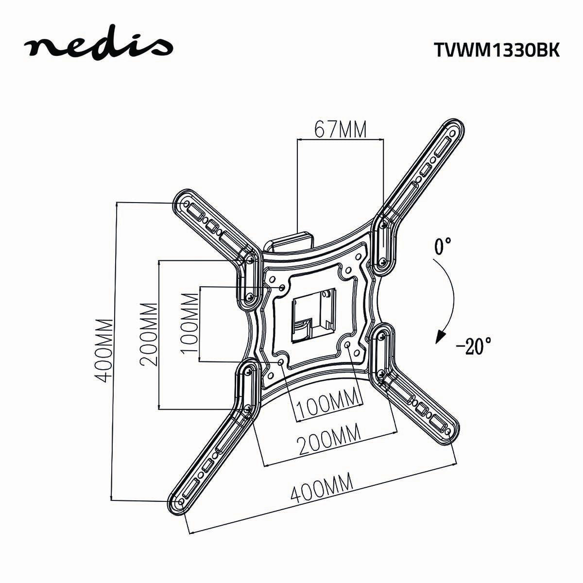 Universal TV Wall Mount Bracket - Swivel & Tilt for 23-55 Inch Screens, Max Load 40kg, Single Arm - Perfect for Living Room & Bedroom