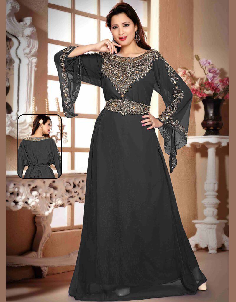 Elegant A-Line Kaftan Dress with Adjustable Waist Belt - Perfect for Beach Vacations, Summer Parties & Boho Fashion