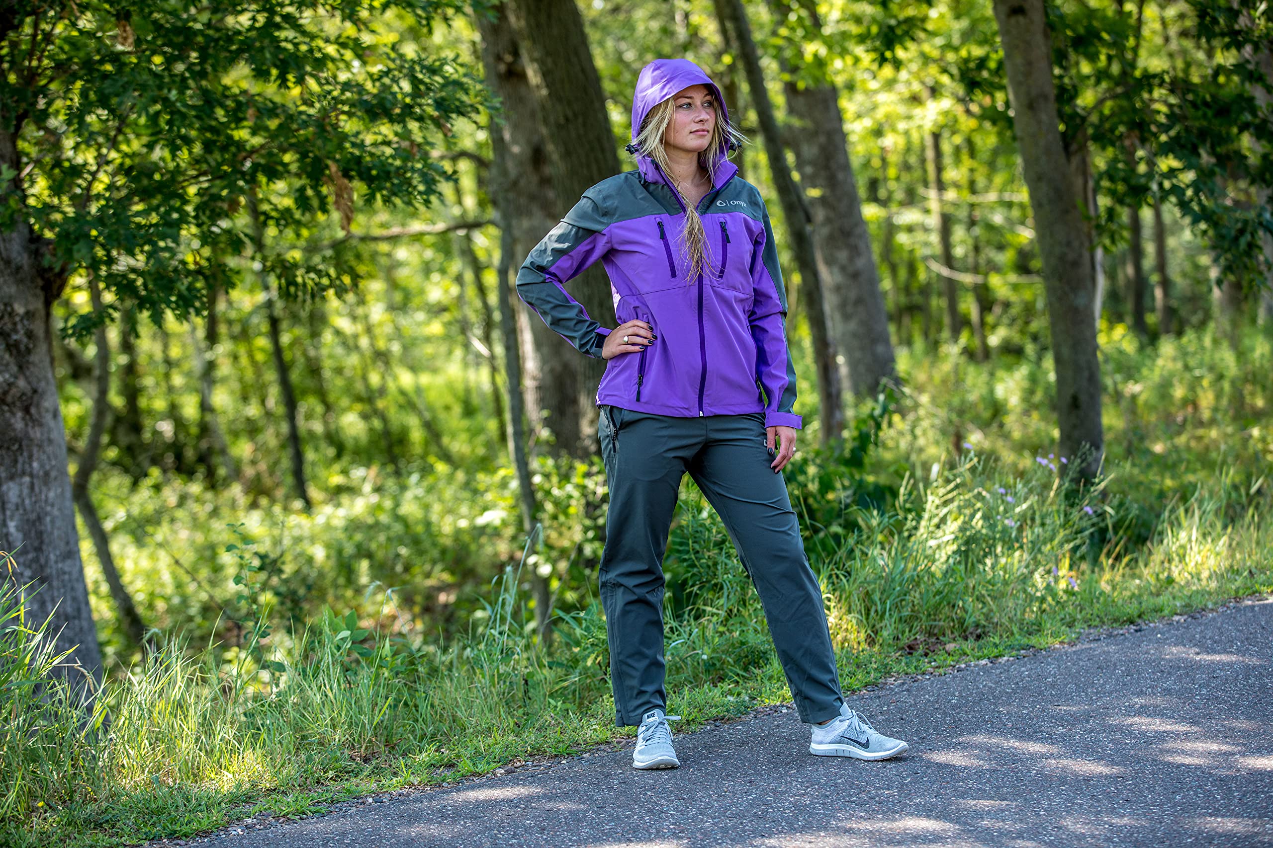 ONYX STR Women's Waterproof Rain Jacket - Lightweight Windproof Outdoor Coat for Hiking, Running & Travel - Perfect for All-Weather Protection
