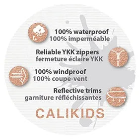 Calikids Toddler & Children Mid-Season Rain Jacket - Waterproof Windproof Lightweight (Sizes 18M-6Y) for Outdoor Play, School & Rainy Day Adventures