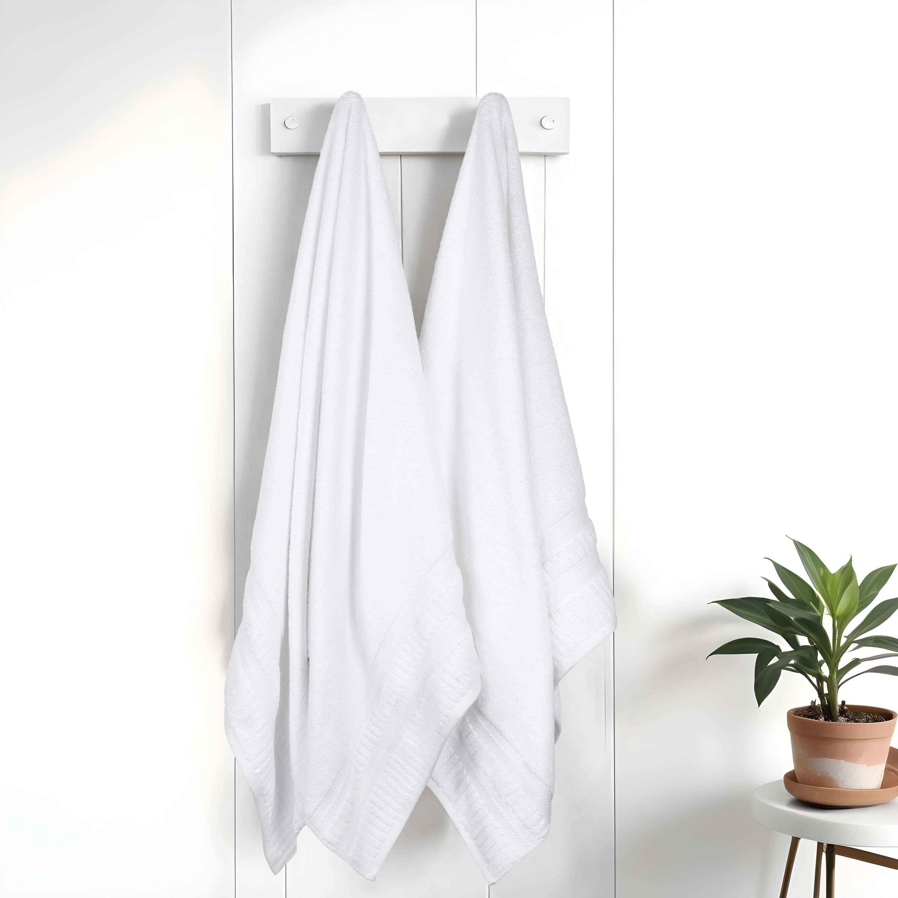 Premium Venice Zero Twist Cotton Bath Towels - Ultra Absorbent, Medium Weight, Set of 2 - Luxury Spa & Bathroom Essentials for Softness & Quick Drying