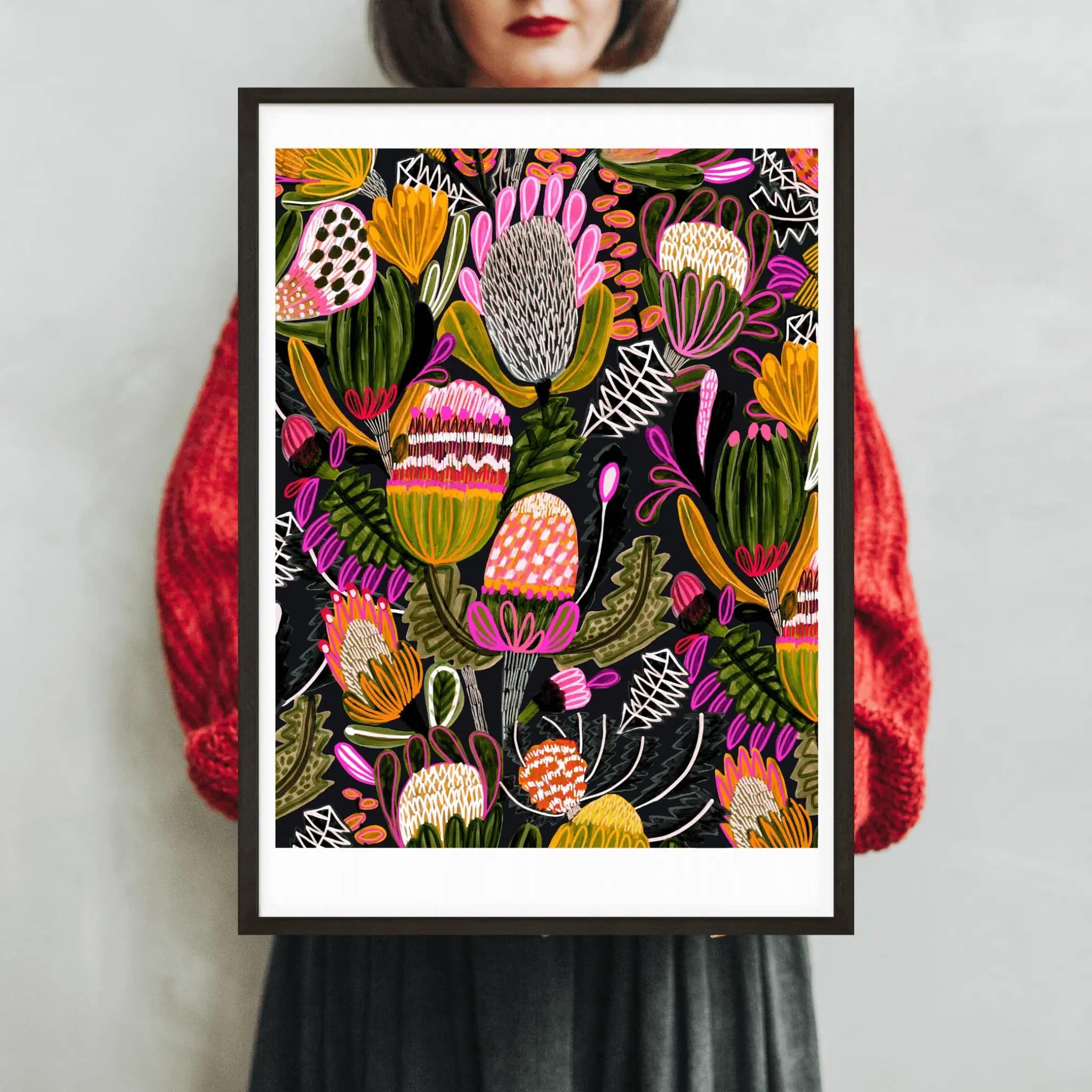 Bush Bankisa Modern Wall Art Print - Contemporary Home Decor for Living Room, Bedroom & Office - Perfect for Gifts & Interior Design