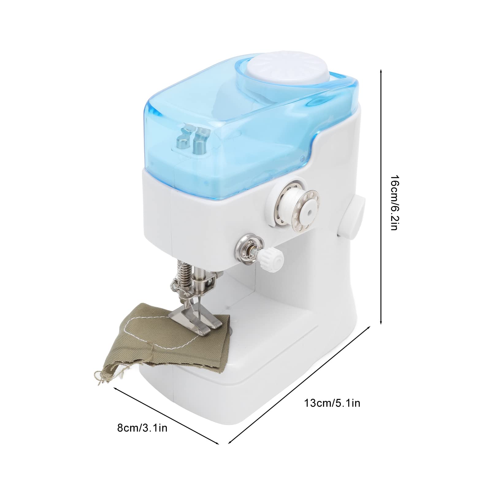 CHICIRIS Mini Sewing Machine for Kids - Portable Electric Stitching Machine Kit with 12 Built-in Stitches, Perfect for Beginners & Children's DIY Crafts - Great for Home, School & Travel (5.1 x 3.1 x 6.2 Inches)