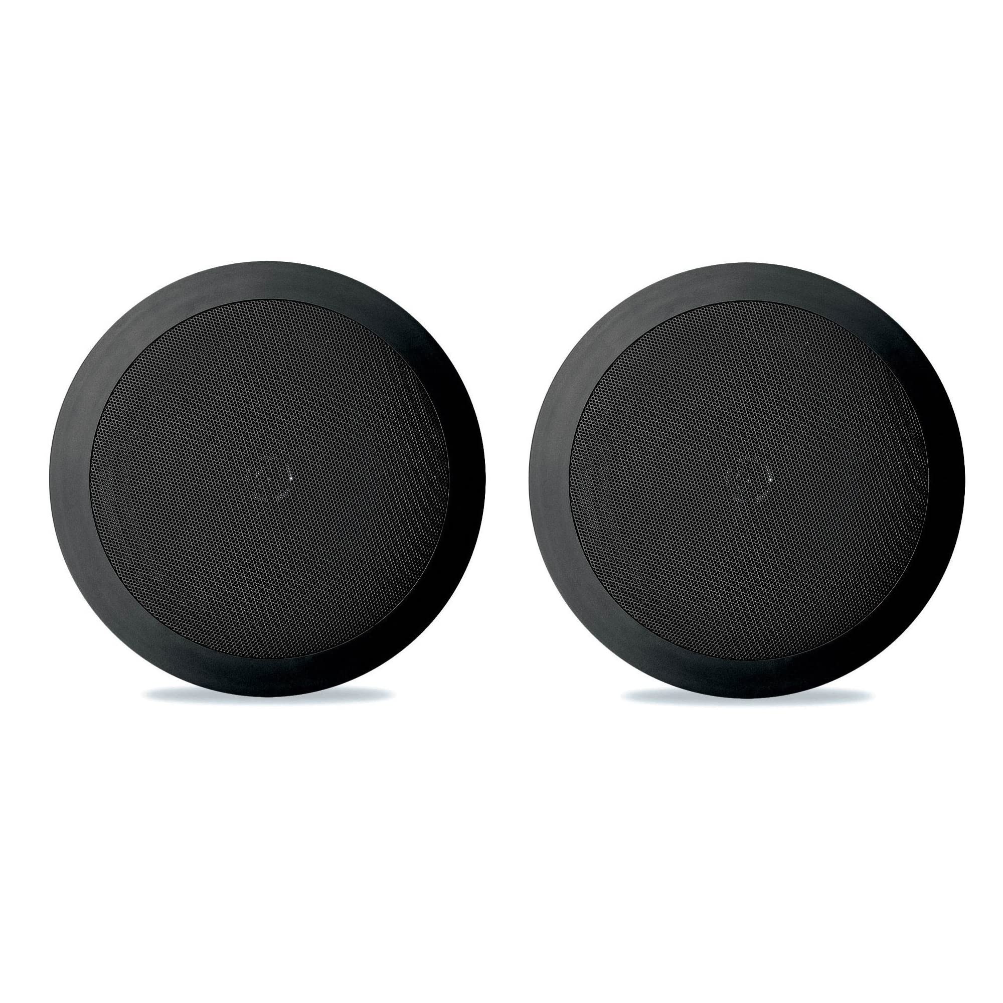 Pyle PDIC81RDBK 8 Inch 250W Max Flush Mount In-Wall/In-Ceiling Stereo Midbass Speakers (6 Pairs, Black) - Perfect for Home Theater, Surround Sound & Multi-Room Audio Systems