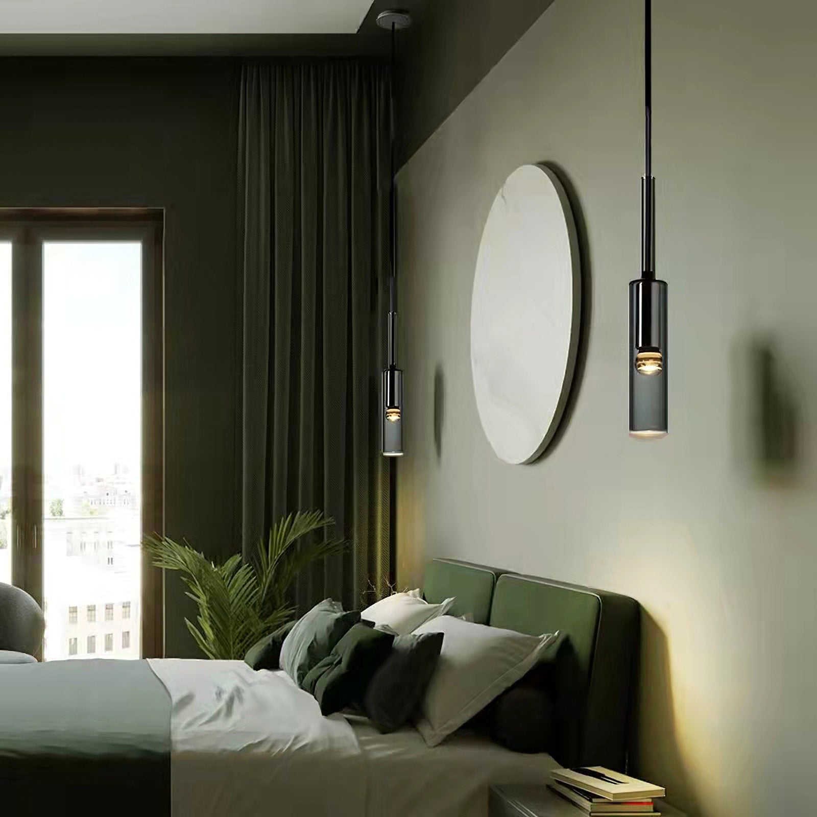 Charlot Pendant Light - Modern Hanging Chandelier for Dining Room, Kitchen Island & Bedroom Lighting - Elegant Glass Ceiling Lamp Fixture