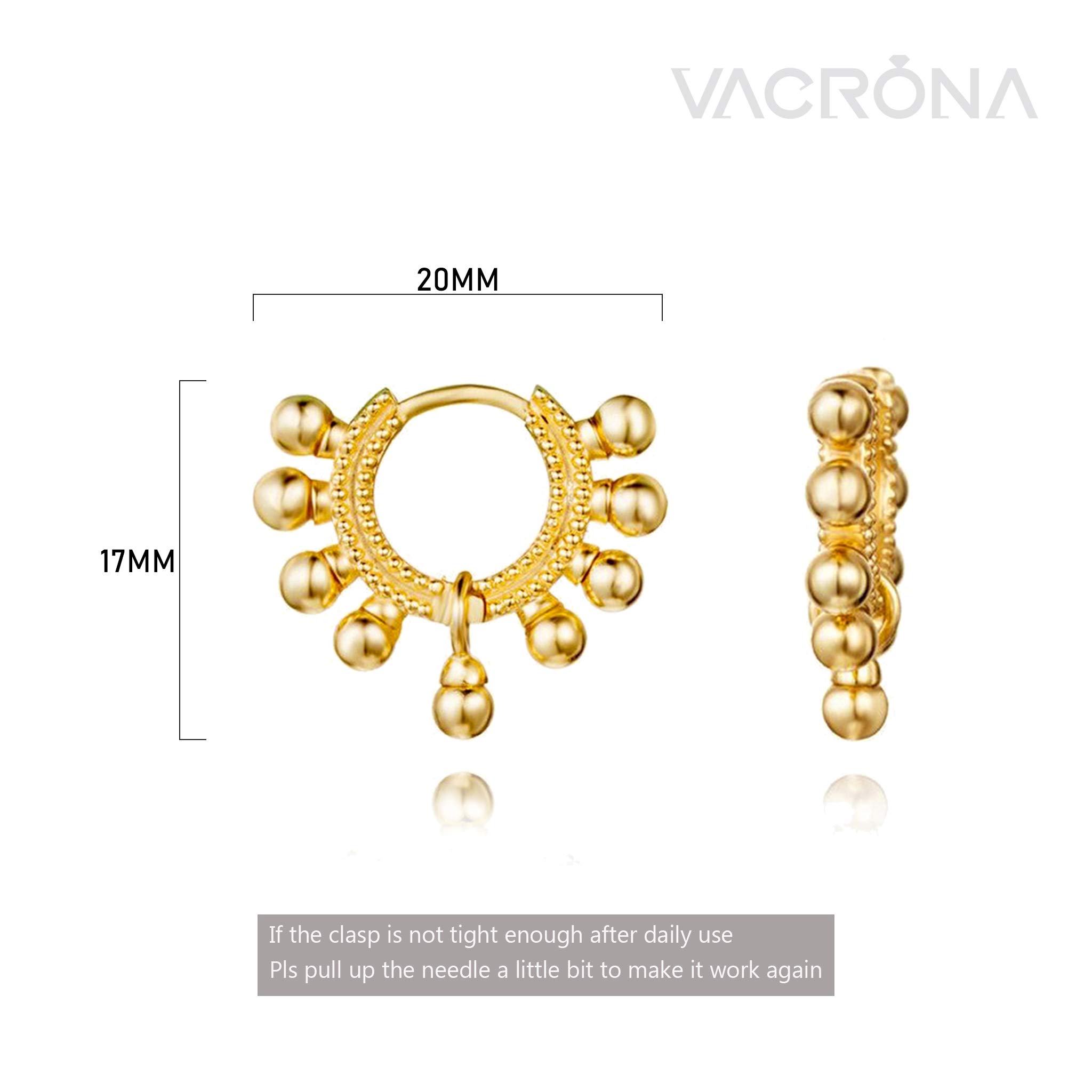 VACRONA 14k Gold Plated Heart Huggie Hoop Earrings for Women - Small Dainty Hoops for Everyday Wear, Gifts, Date Night & Special Occasions