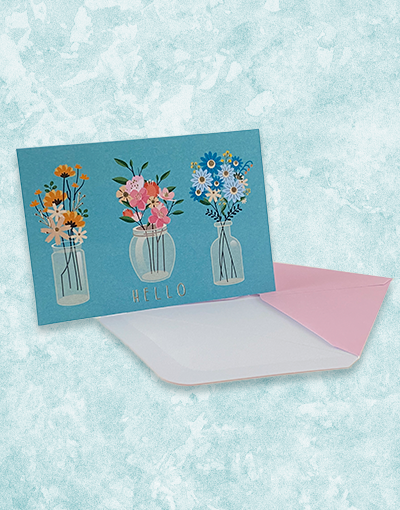 Hello Floral Note Cards - Elegant Greeting Cards for Birthdays, Thank You & Special Occasions - Perfect for Handwritten Messages, Gifts & Home Decor