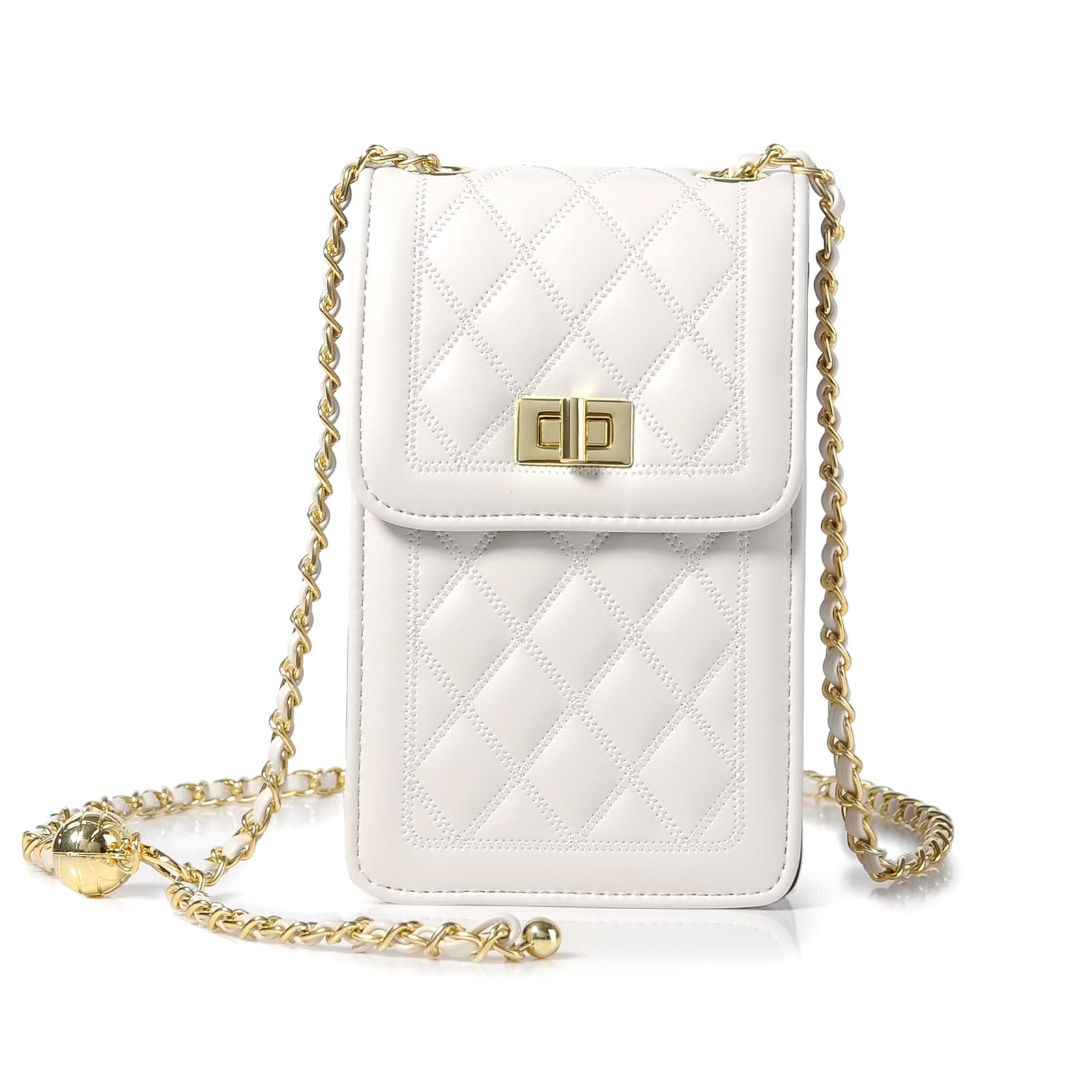FSD.WG Women's Small Crossbody Leather Phone Purse - Mini Messenger Shoulder Bag with Wallet - Perfect for Travel, Shopping & Everyday Use