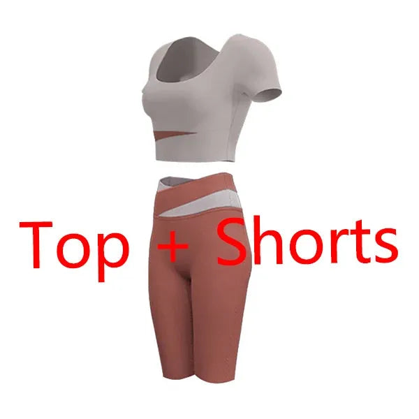 Women's Yoga Set - Sexy Sports Bra & High Waist Leggings 2-Piece Workout Outfit | Gym Clothes for Yoga, Pilates & Fitness Training | Breathable Athletic Sportswear for Women