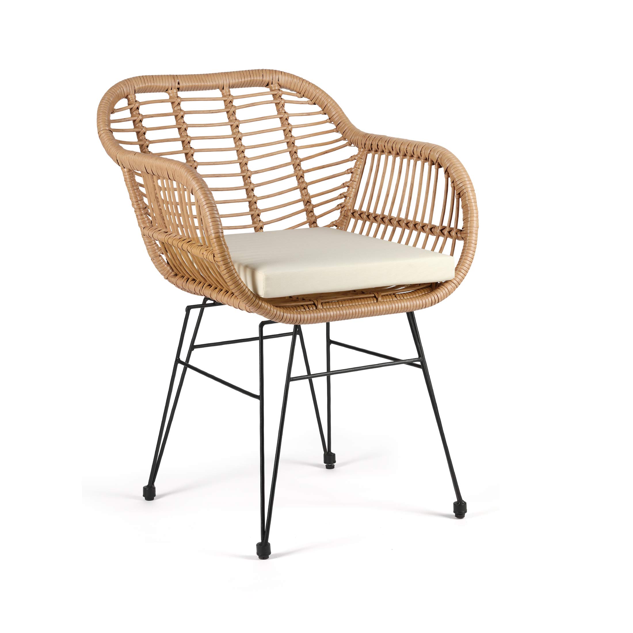 WestinTrends 3-Piece Wicker Rattan Patio Furniture Set with Cushions & Coffee Table - Indoor/Outdoor Conversation Seating for Balcony, Porch, Garden, Poolside, Deck & Lounge Areas (White) | Perfect for Relaxing, Entertaining & Outdoor Gatherings