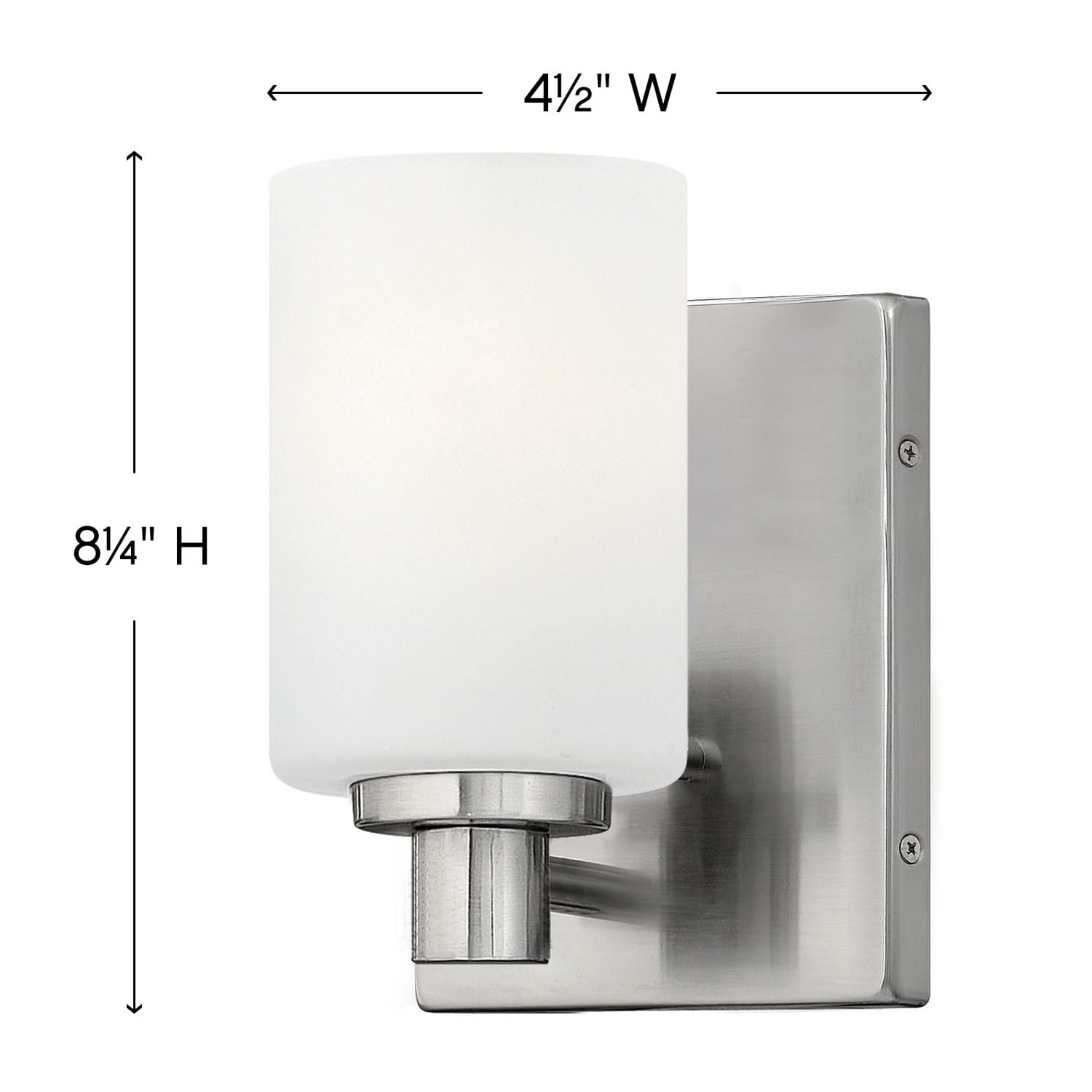 Hinkley Karlie Collection Transitional One Light Bathroom Vanity Fixture in Brushed Nickel - Perfect for Modern Bathroom Lighting and Vanity Makeovers