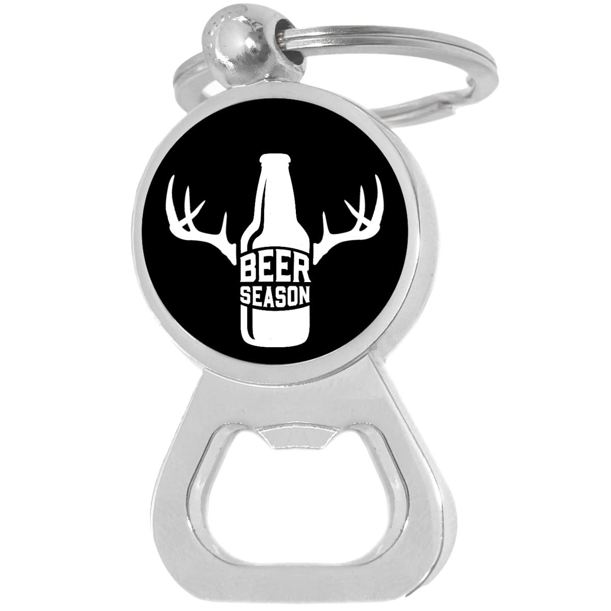 Beer Bottle Opener Keychain with Antler Design - Rustic Deer Horn Style for Camping, Tailgating & Outdoor Parties - Perfect Gift for Beer Lovers