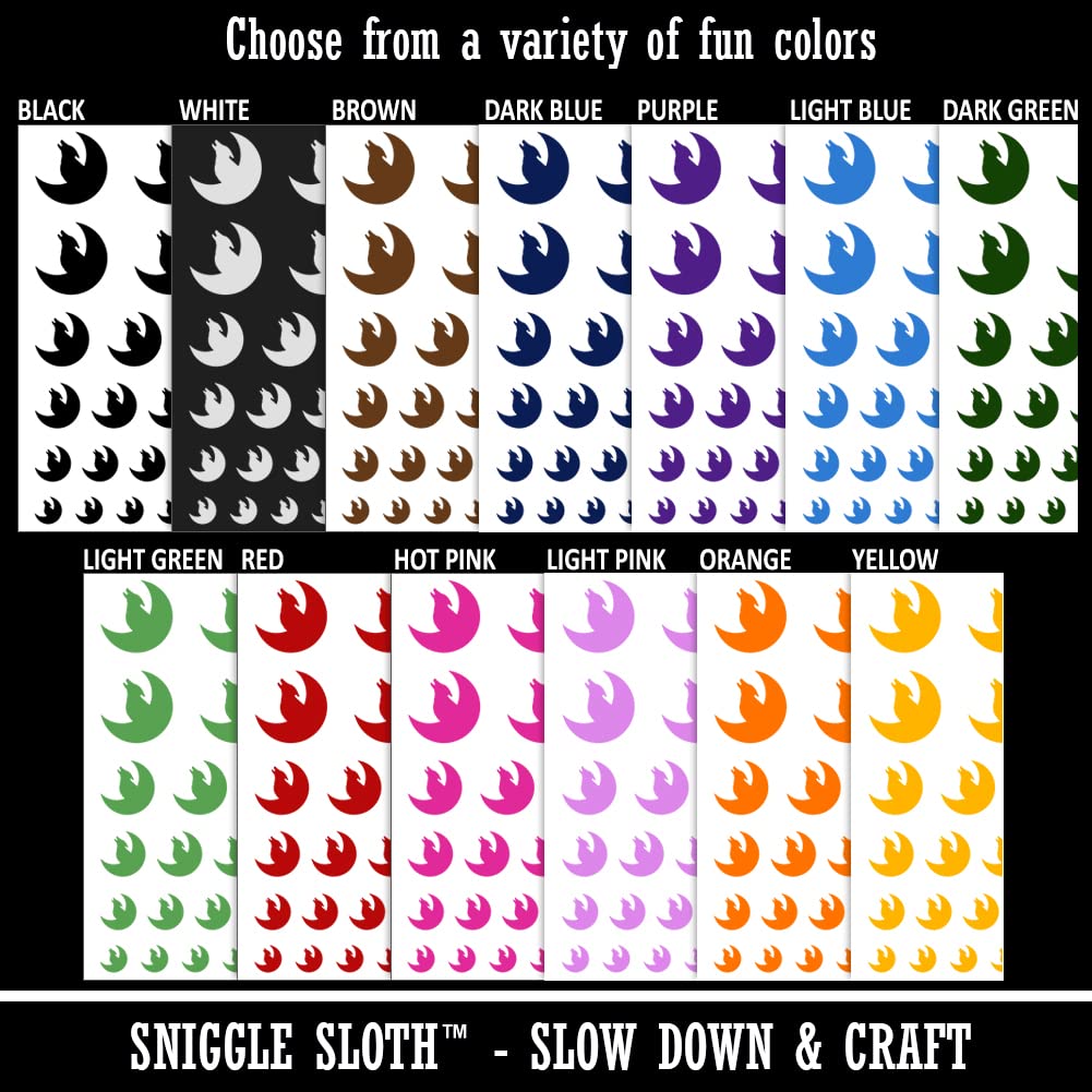 Wolf Howling at Moon Temporary Tattoos - Waterproof Fake Body Art Stickers (Black, 1 Sheet) - Perfect for Halloween Costumes, Music Festivals and Themed Parties