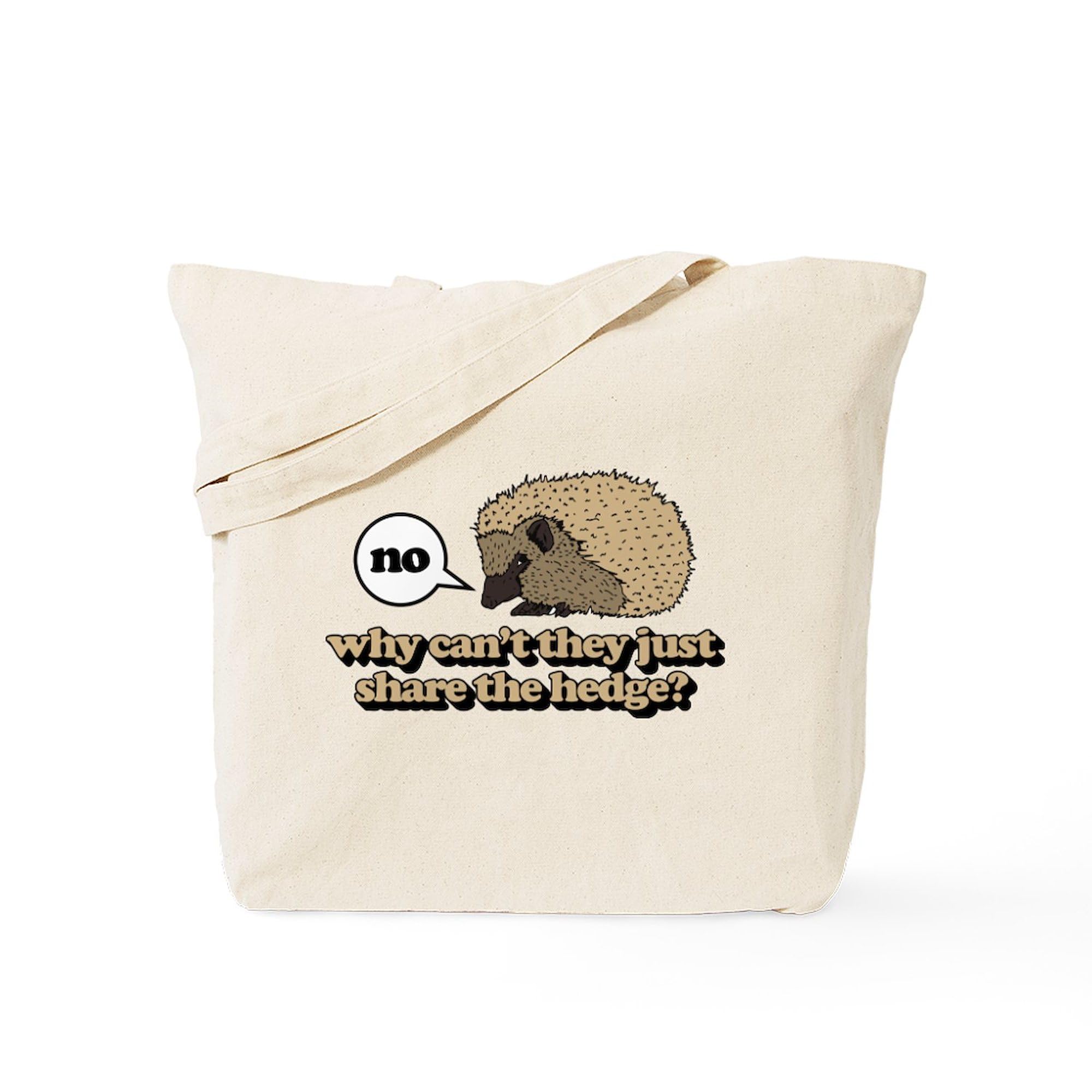 Eco-Friendly Natural Canvas Tote Bag - Reusable Shopping Bag with Hedgehog Design | Perfect for Groceries, Beach Trips & Daily Use
