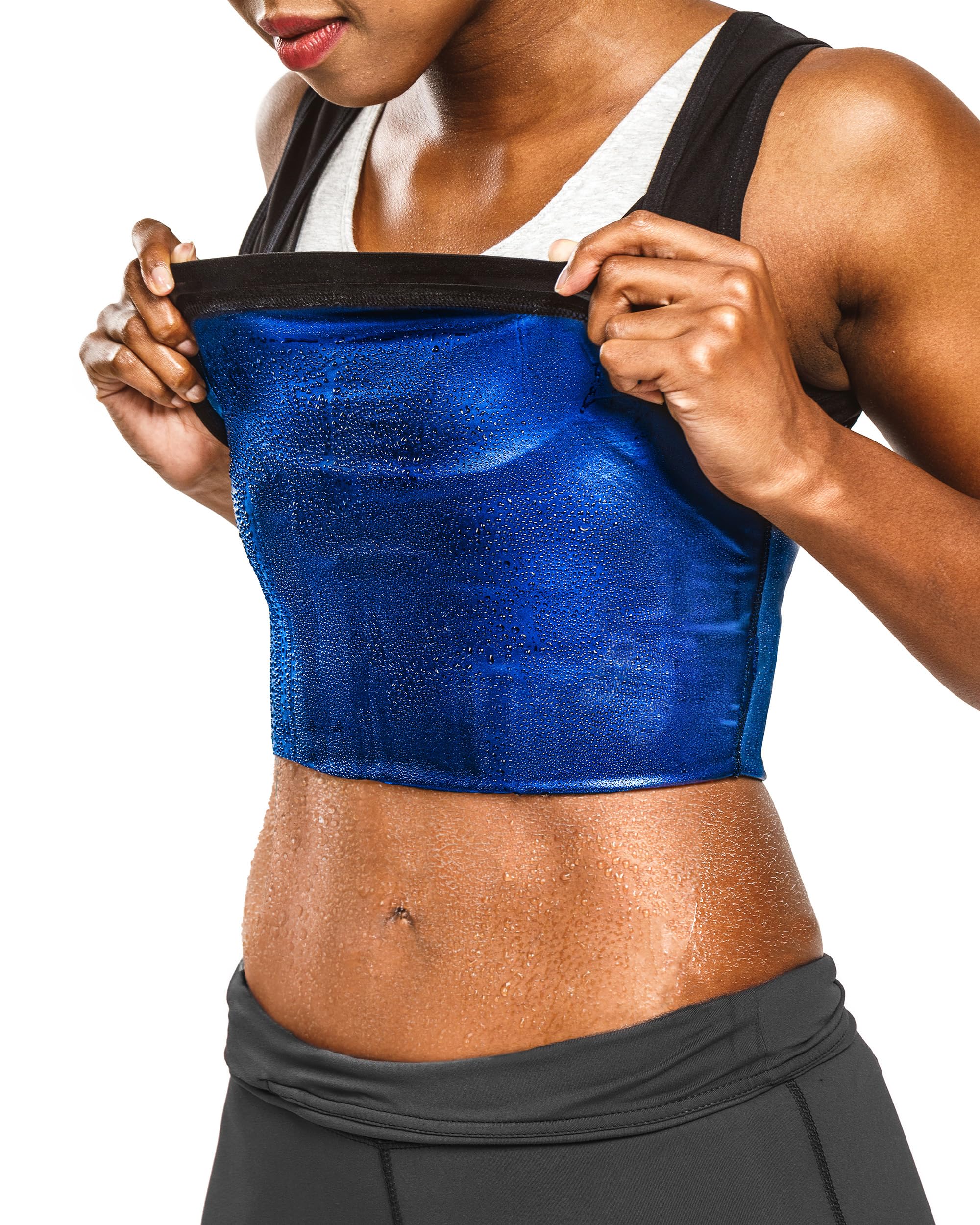 Premium Sweat Shaper Sauna Tank Top for Women - Slimming Workout Shirt with Waist Trimming Design | Ideal for Gym, Sauna Sessions & Hot Yoga Classes