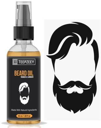 TEEPZEEY Natural Beard Growth Oil for Thicker & Longer Facial Hair - 50ml | Salicylic Acid Face Serum for Acne Treatment, Pimple & Dark Spot Removal - 40ml | Grooming Kit for Men's Daily Skincare & Beard Care Routine