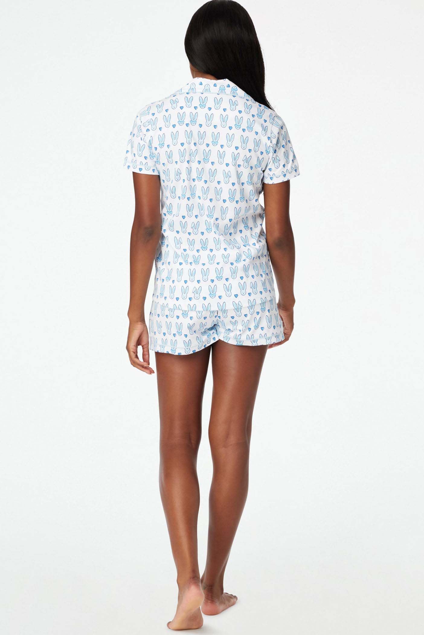 Trendy Y2K Monkey Print Pajama Set for Women - 2 Piece Button Front Sleepwear with Shirt & Boxer Shorts | Cute Lounge Outfit for Sleepovers, Girls Night & Relaxing at Home