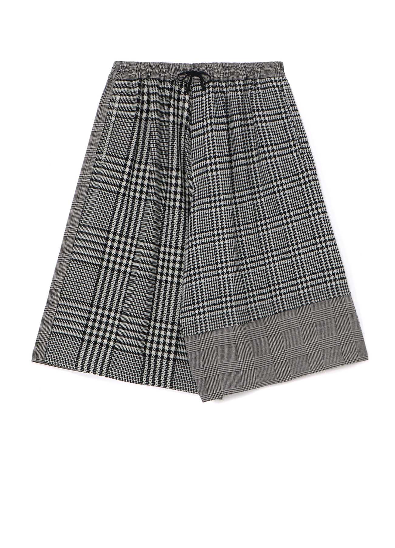 Crazy Check Multi-Material Switching 7/10 Length String Pants - Trendy Streetwear for Men & Women | Perfect for Casual Outfits, Music Festivals & Urban Fashion