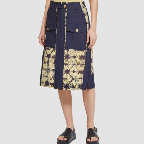 3.1 Phillip Lim Printed Broderie Anglaise Skirt | Floral Embroidered Midi Skirt for Women | Perfect for Summer Outfits, Weddings & Date Nights