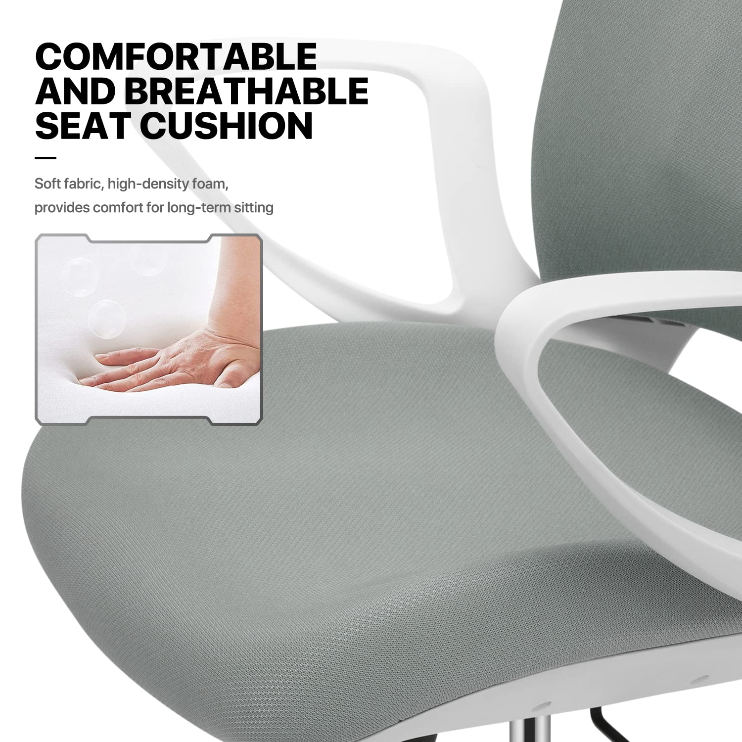 MoNiBloom Modern Home Office Desk & Ergonomic Mesh Chair Set - Adjustable Computer Desk with Gaming Table Design & Lumbar Support Office Chair with Flip-Up Arms - Perfect for Remote Work, Online Classes & Gaming Setup