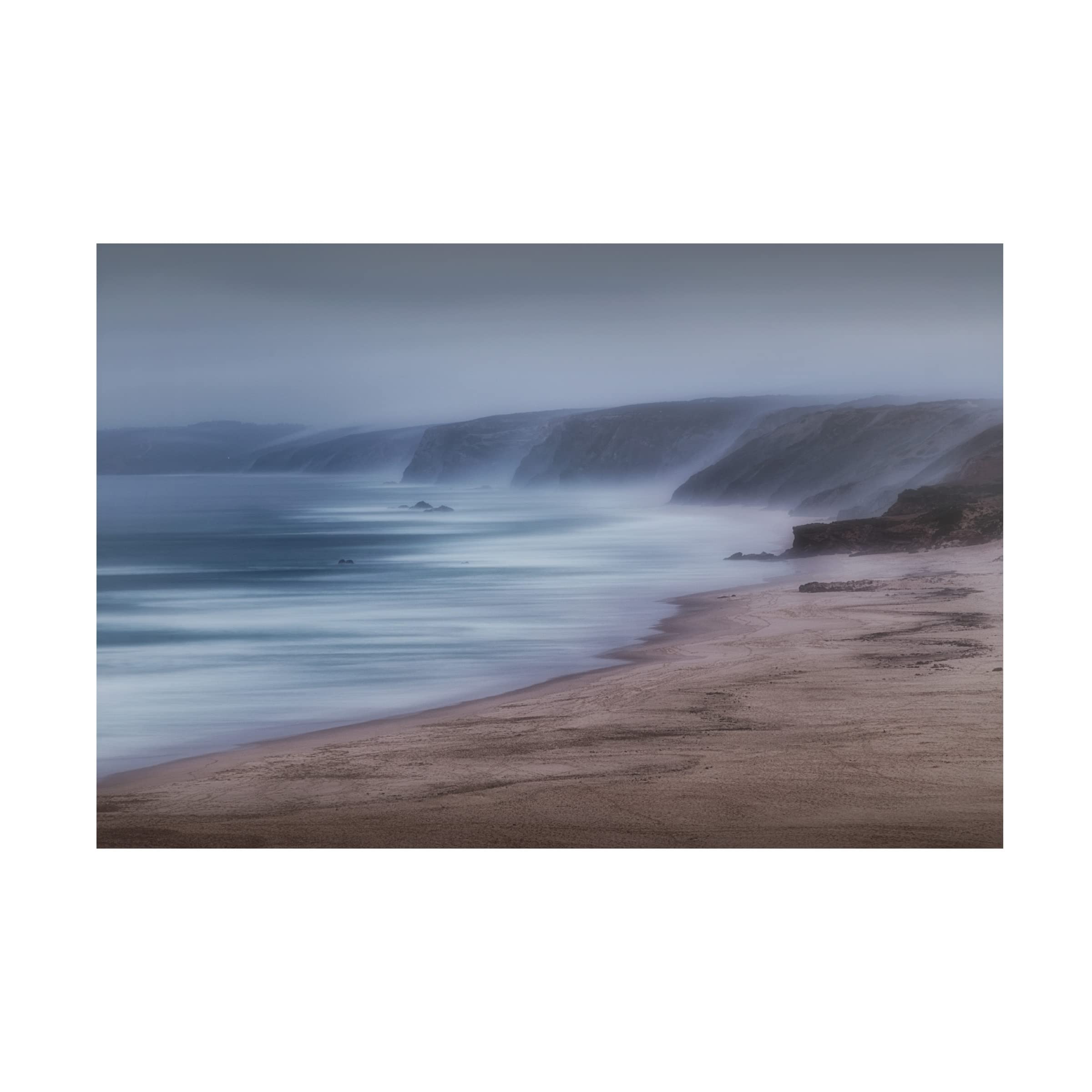 Trademark Fine Art 'Mists' by Lola Gutierrez - Stunning Canvas Wall Art for Living Room, Bedroom & Office Decor | Modern Abstract Landscape Painting