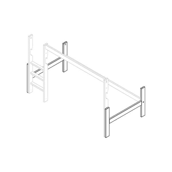 Mid Sleeper Bed Frame - Sturdy & Durable Wooden Frame for Kids & Teens - Perfect for Small Bedrooms & Loft Beds