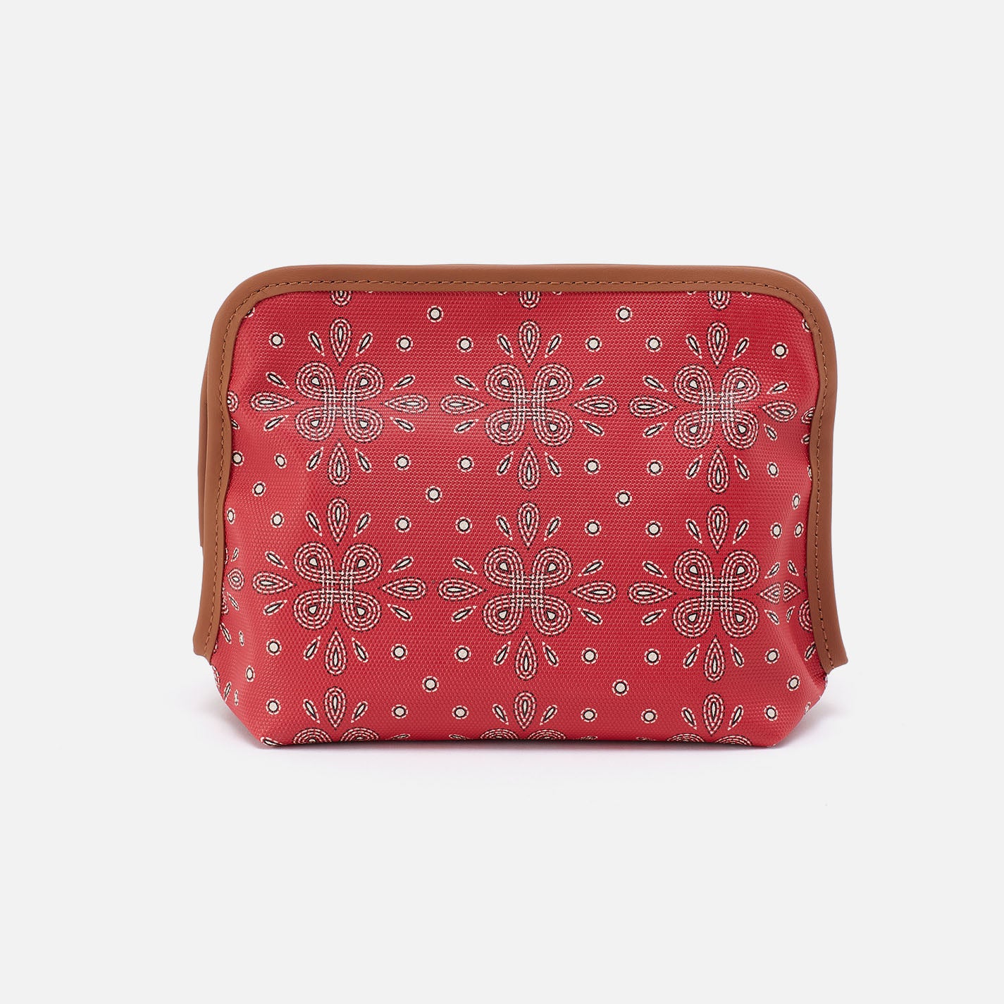 Premium Coated Canvas Cosmetic Bag - Red Journey Bandana Design for Travel, Makeup & Toiletries Organization