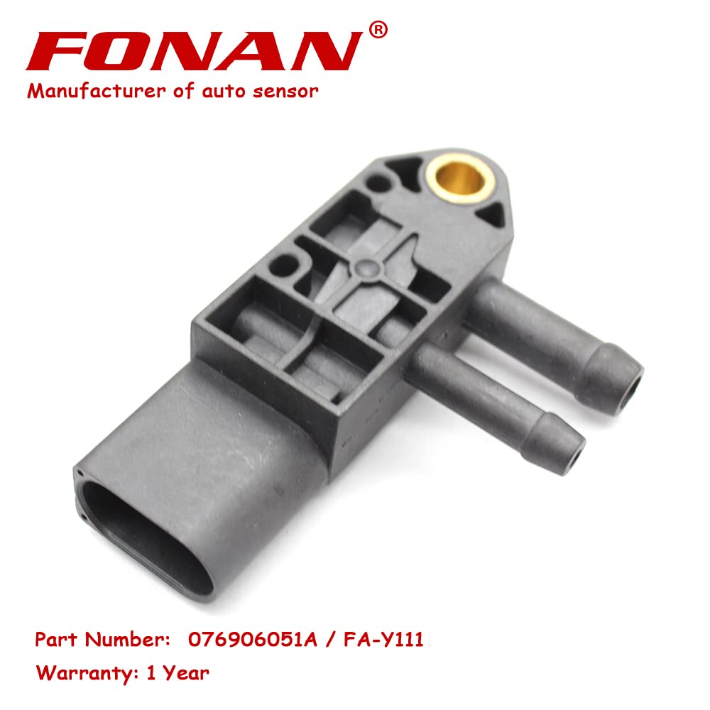 Audi Porsche SEAT Skoda VW Compatible DPF Differential Exhaust Pressure Sensor (0281006005 0281006006 0281002759 059906051A) - Improve Engine Performance & Reduce Emissions for Diesel Vehicles