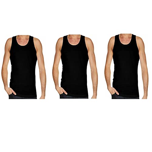 Ribbed Black Pack of 3