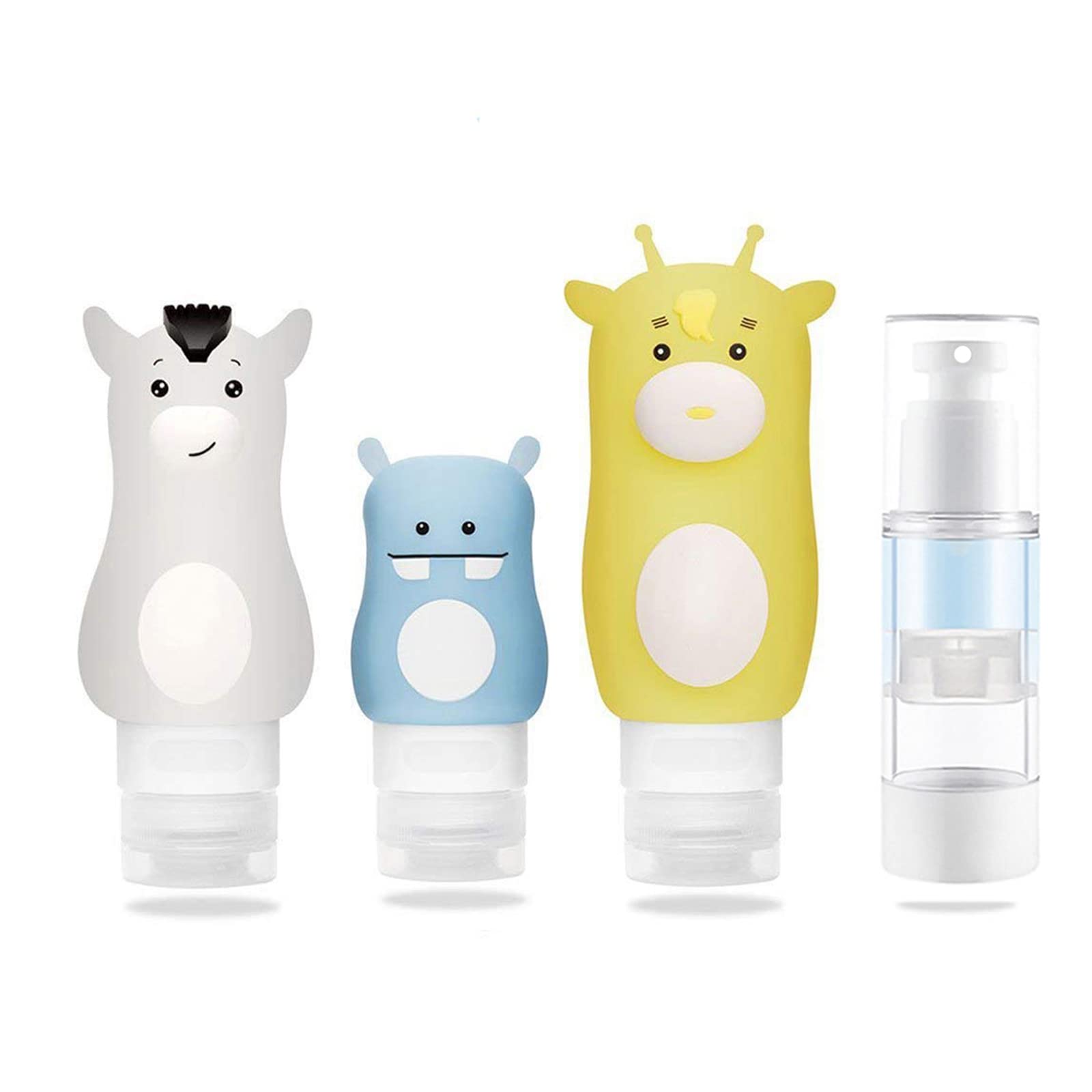 4 PCS TSA Approved Travel Bottles Set - Leak Proof, BPA Free Refillable Containers for Shampoo, Lotion & Soap | Perfect for Airplane Carry-On, Gym, Camping & Vacation Toiletries