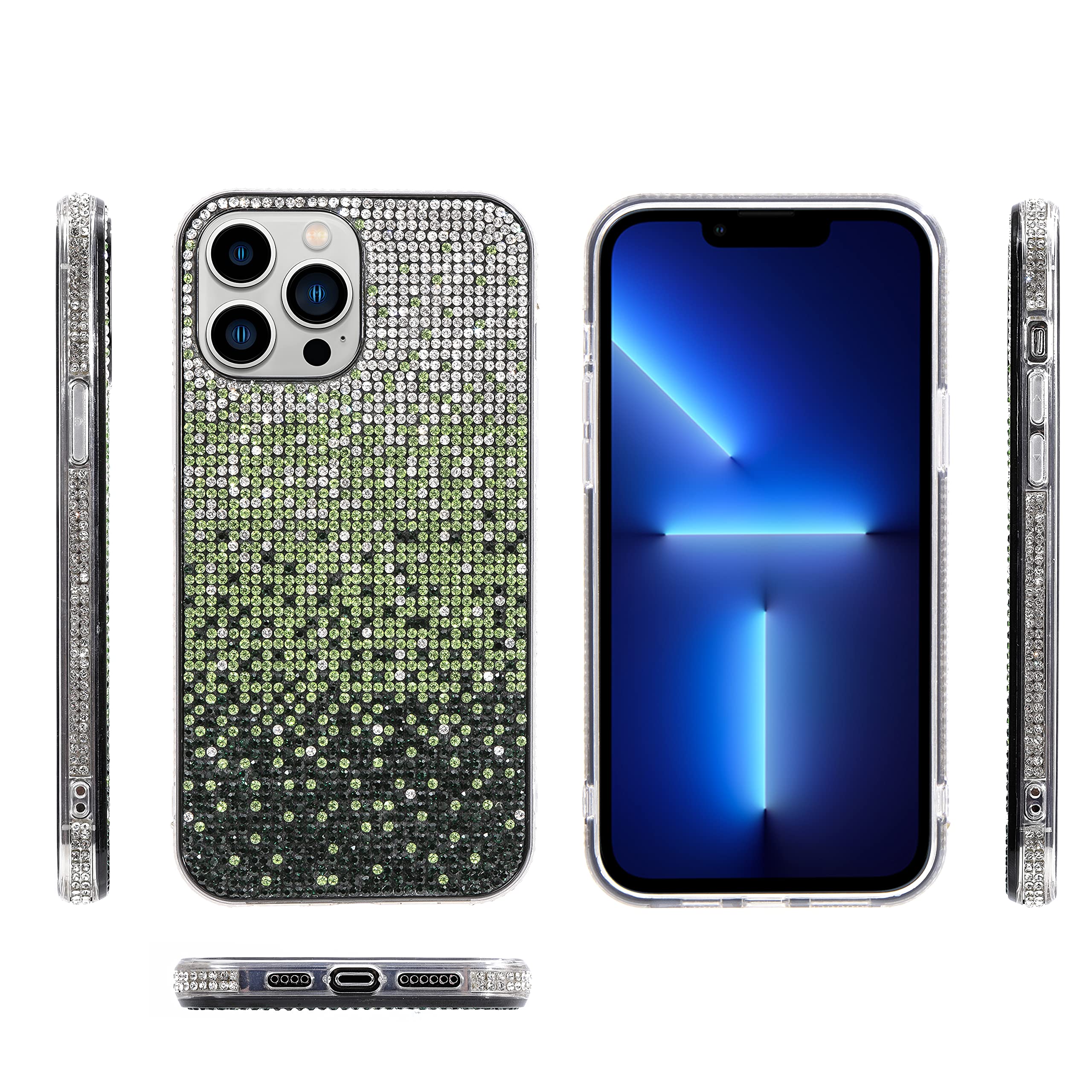 Premium Shockproof TPU Case for iPhone 12 Pro Max - Gradient Glitter Design for Daily Protection