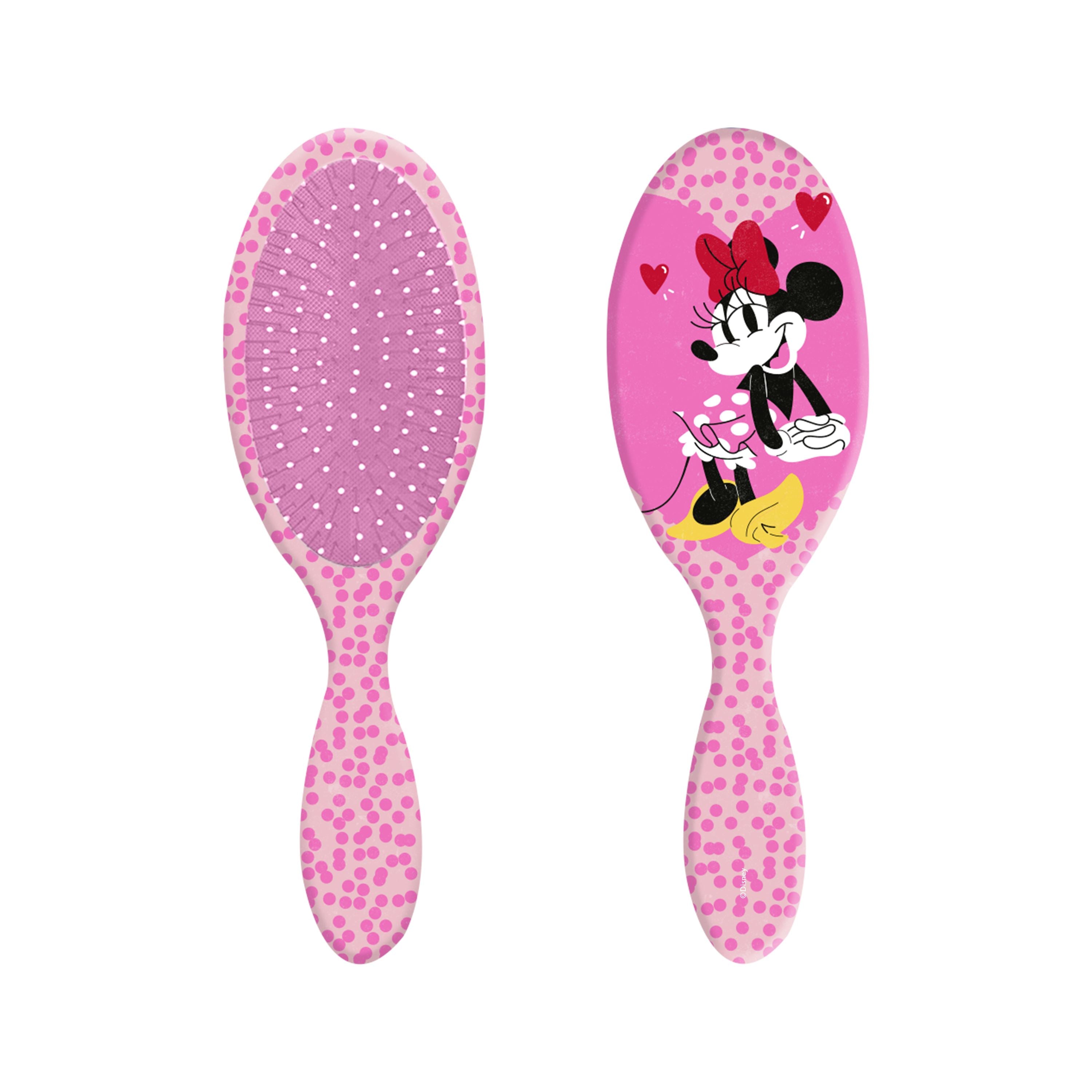 Minnie Mouse Hair Brush for Kids - Soft Bristles for Gentle Detangling - Perfect for Disney Fans, Travel & Daily Hair Care