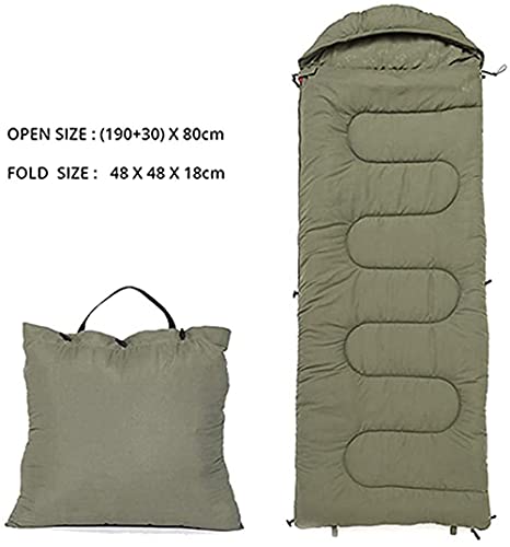 Warm & Cozy Cotton Brillone Hooded Sleeping Bag for Camping, Hiking & Travel - Olive Green | Perfect for Outdoor Adventures & Cold Weather Camping