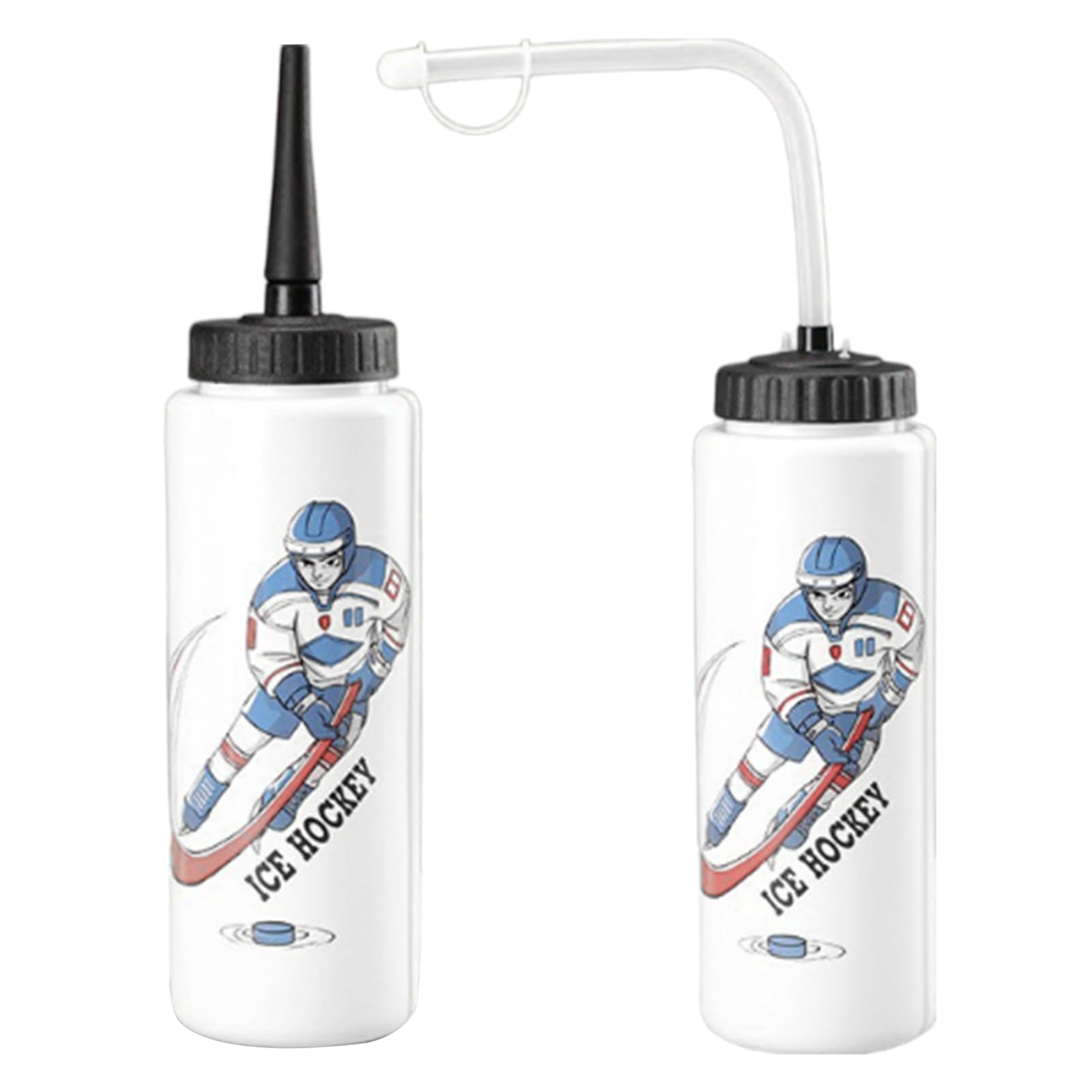 1L Large Capacity Ice Hockey Water Bottle with Long Straw - Portable Sports Water Bottle for Boxing, Cycling, Hiking & Gym - Durable Outdoor Gear for Athletes & Fitness Enthusiasts - Perfect for Training, Games & Outdoor Adventures