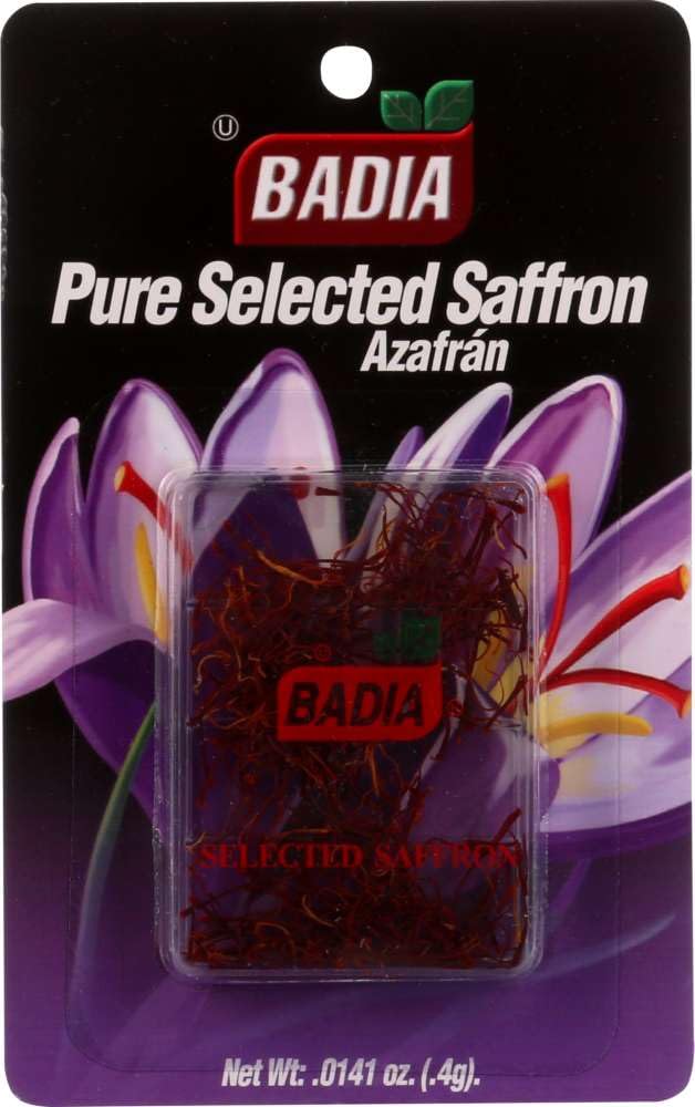 Premium Spanish Saffron Threads by Badia - 0.0141 oz (25 Pack) | Authentic Gourmet Spice for Paella, Risotto & Baking | Kosher & Gluten-Free
