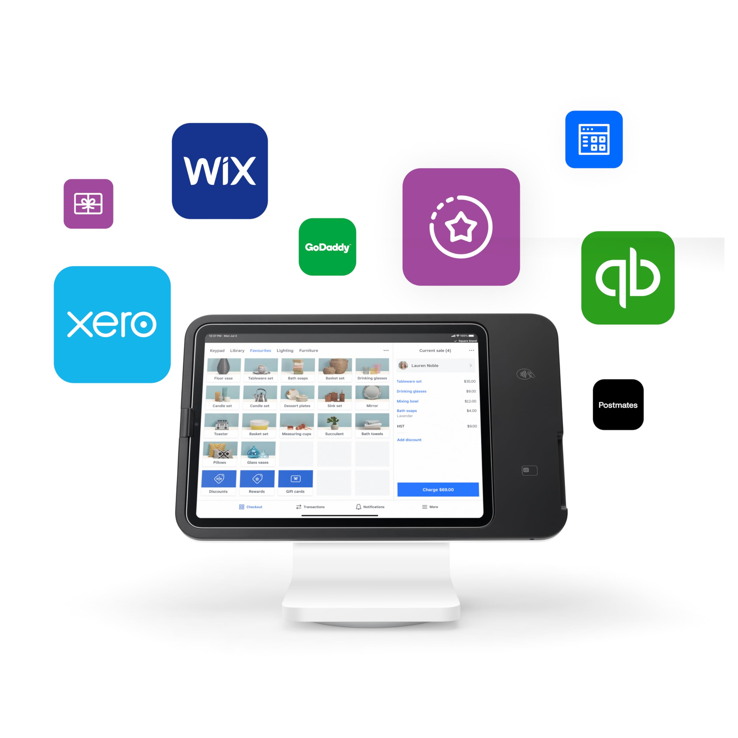 Square Stand 2nd Gen USB-C - Secure & Stylish POS System for iPad - Perfect for Retail, Restaurants & Small Businesses