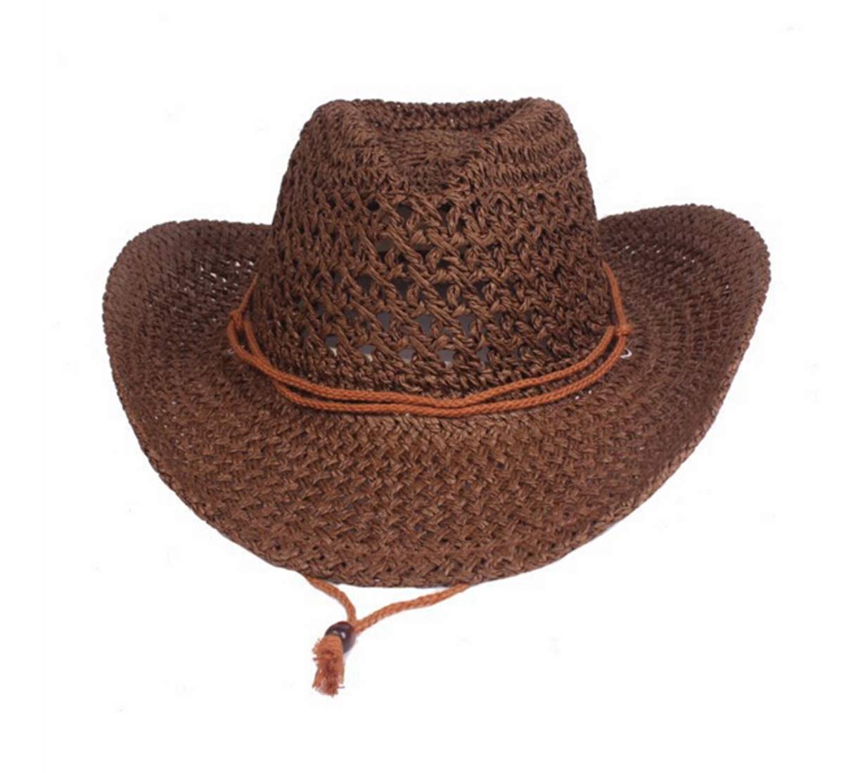 Foldable Straw Cowboy Hat for Men - Classic Western Wide Brim Sun Hat | Summer Roll-Up Raffia Newsboy Cap | Perfect for Outdoor Activities, Beach, Fishing & Country Music Festivals