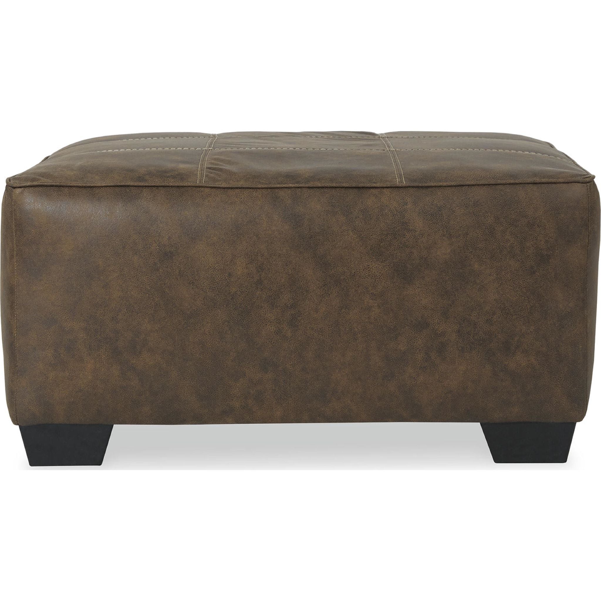Luxury Abalone Oversized Accent Ottoman in Rich Chocolate Brown - Perfect for Living Room, Bedroom & Home Decor