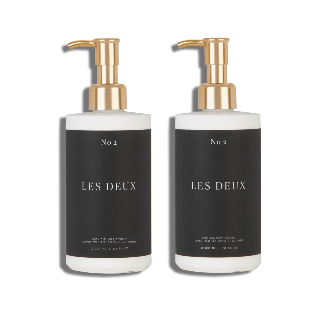 Body Duo No. 2 - Amber Saffron Sandalwood Body Wash & Lotion Set | 24hr Hydration for Smooth Healthy Skin | Perfect for Dry Skin Care & Spa Day Relaxation