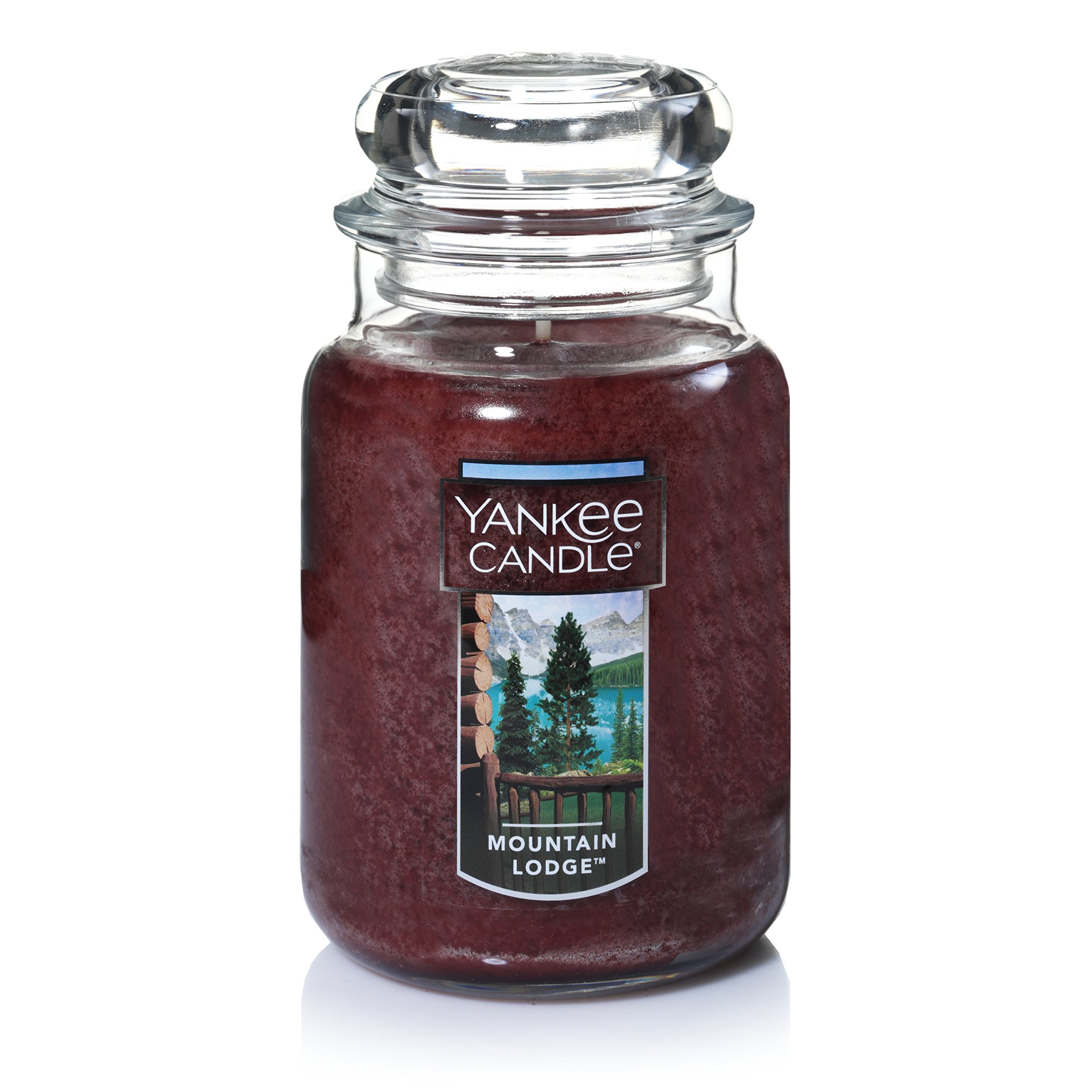 Yankee Candle Mountain Lodge Scented Candle - 22oz Large Jar Single Wick Aromatherapy Candle with 110+ Hours Burn Time | Fall & Autumn Home Fragrance for Cozy Evenings, Fireplace Ambiance & Seasonal Decor
