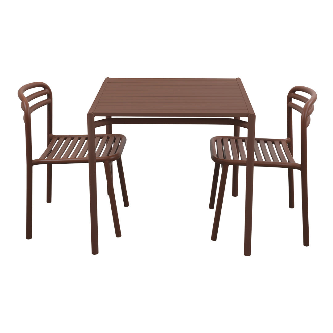 Bliss Square Dining Table Set with 4 Side Chairs - Modern Kitchen & Dining Room Furniture for Small Spaces | Perfect for Family Meals & Entertaining Guests